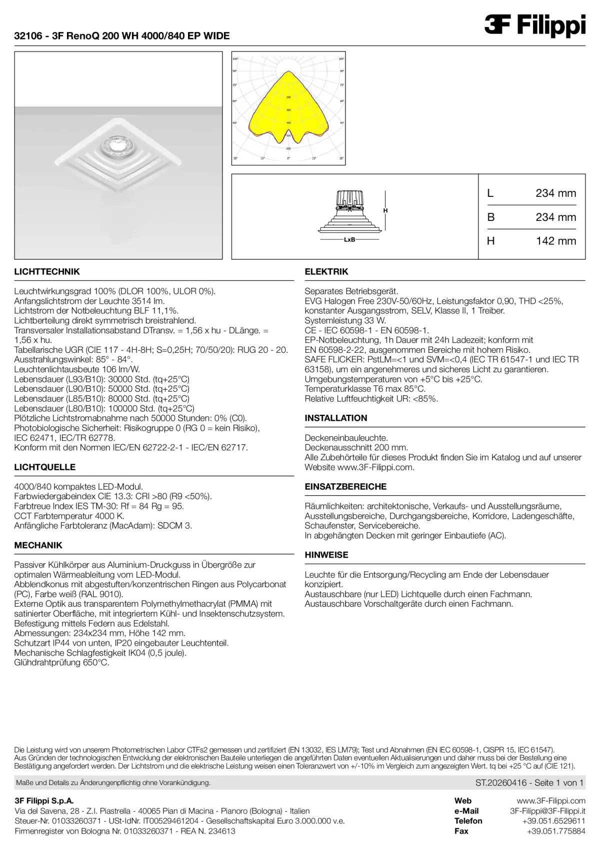 32106 - 3F RenoQ 200 WH 4000-840 EP WIDE - Datasheet - de