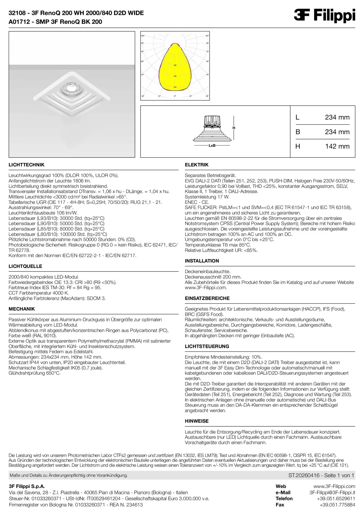 32108+A01712 - 3F RenoQ 200 WH 2000-840 D2D WIDE + SMP BK - Datasheet - de