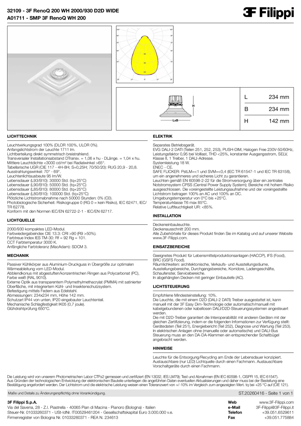 32109+A01711 - 3F RenoQ 200 WH 2000-930 D2D WIDE + SMP WH - Datasheet - de