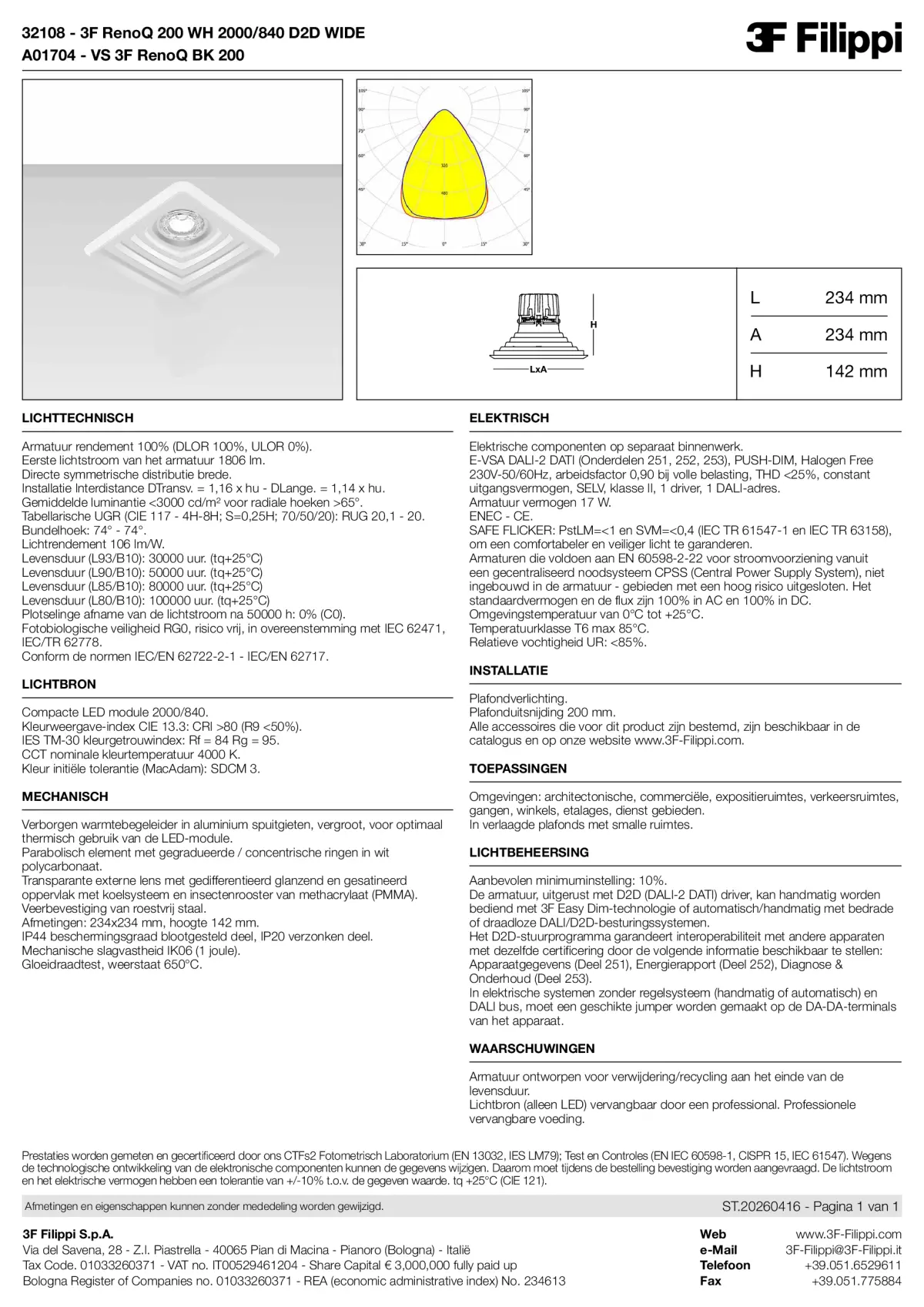 32108+A01704 - 3F RenoQ 200 WH 2000-840 D2D WIDE + VS BK - Datasheet - nl