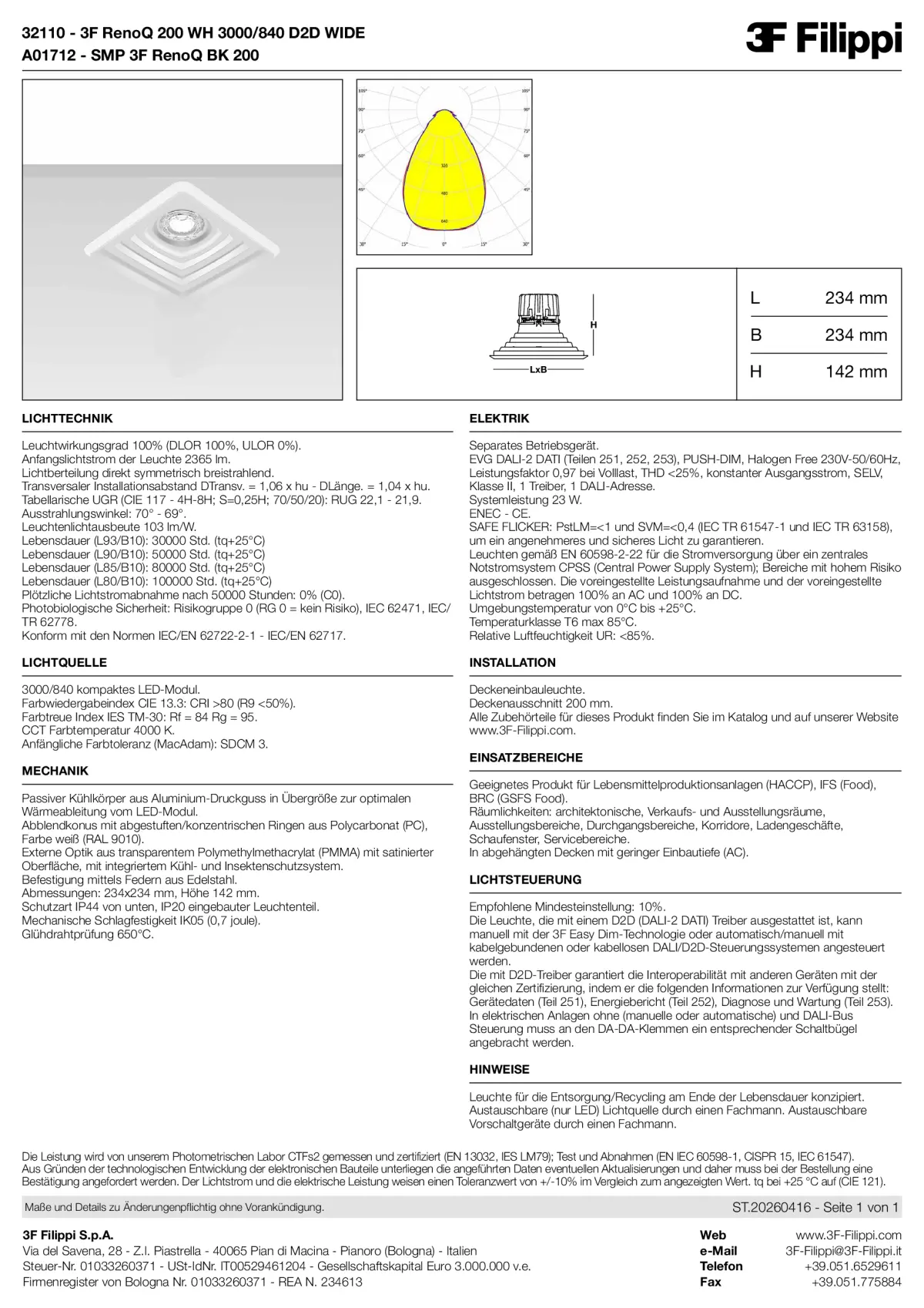 32110+A01712 - 3F RenoQ 200 WH 3000-840 D2D WIDE + SMP BK - Datasheet - de