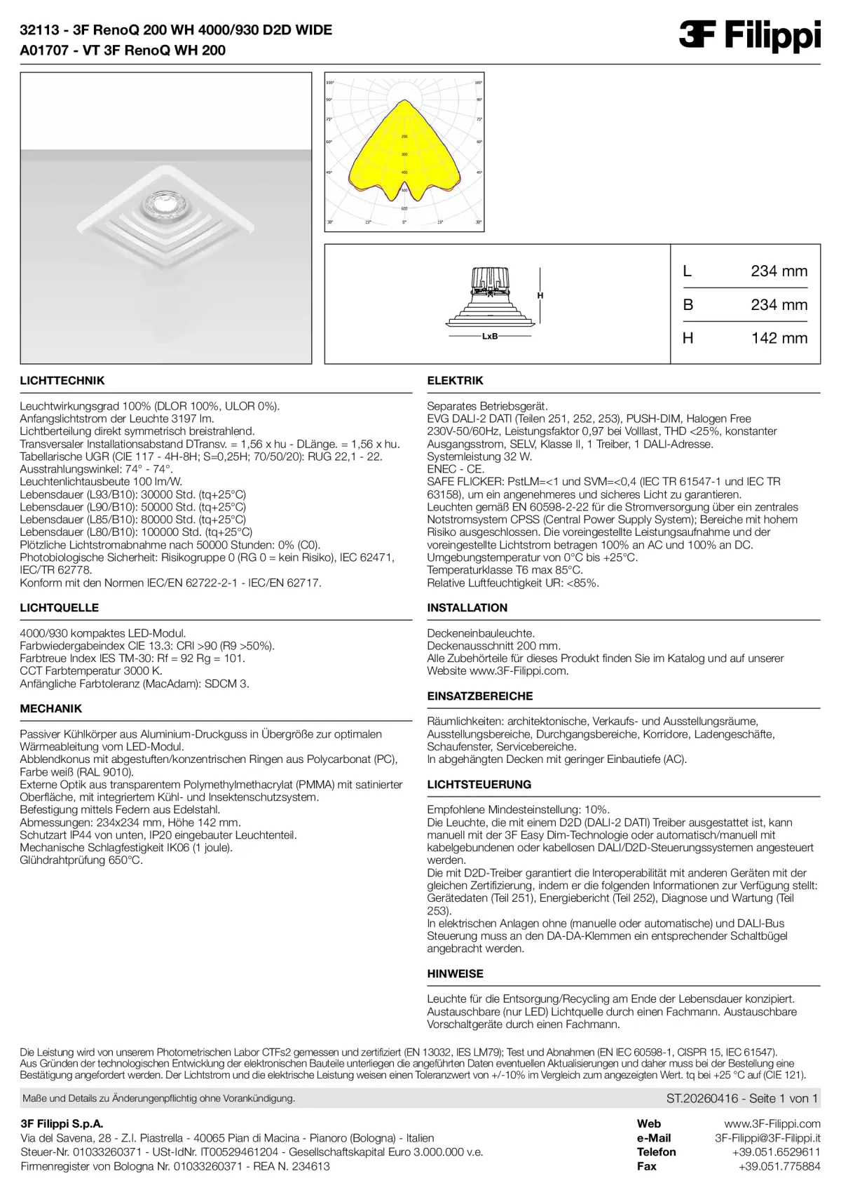 32113+A01707 - 3F RenoQ 200 WH 4000-930 D2D WIDE + VT WH - Datasheet - de