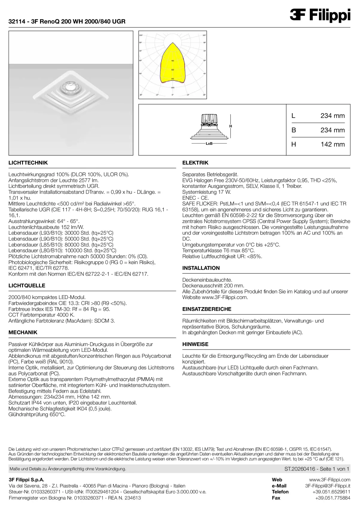 32114 - 3F RenoQ 200 WH 2000-840 UGR - Datasheet - de