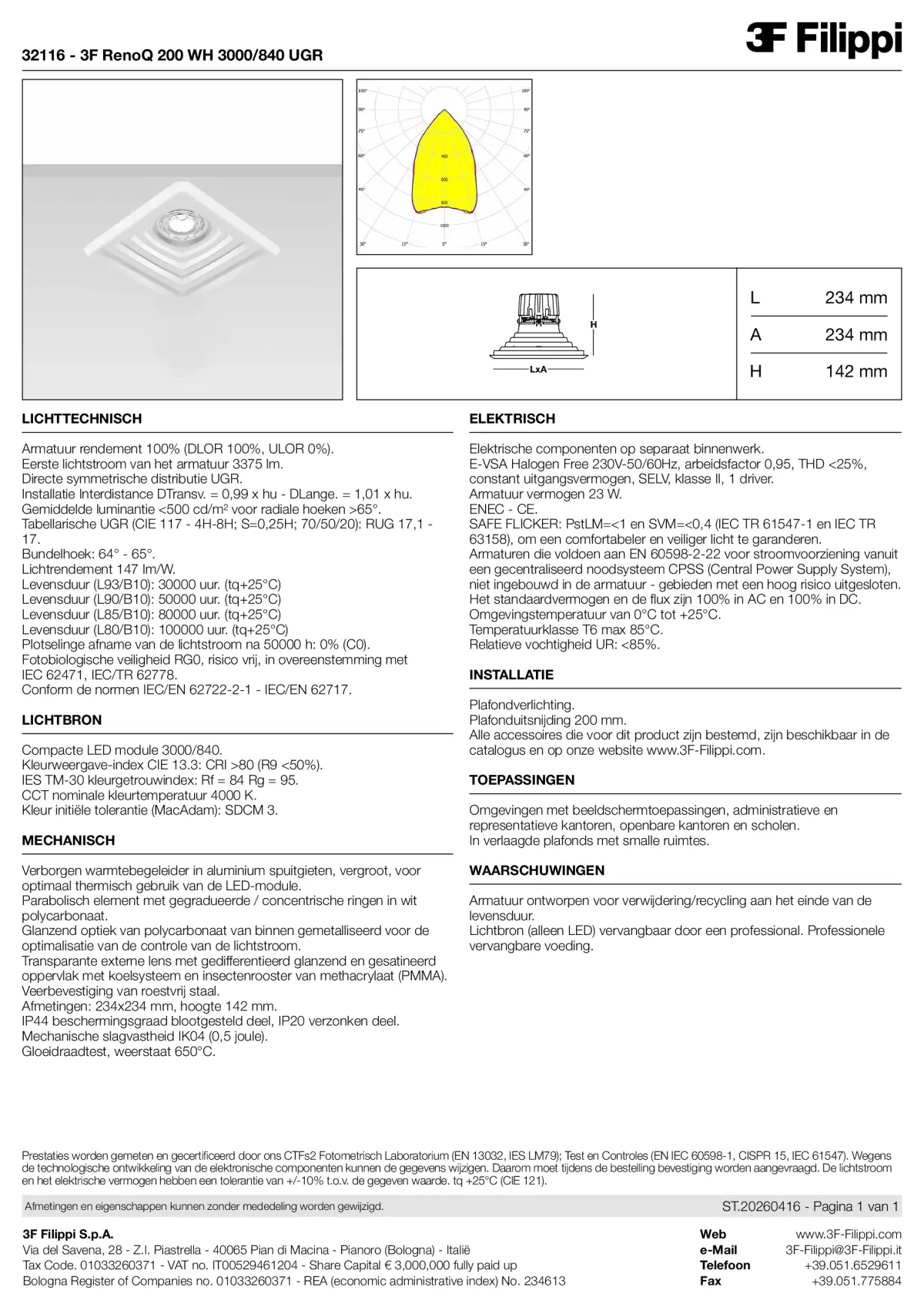 32116 - 3F RenoQ 200 WH 3000-840 UGR - Datasheet - nl