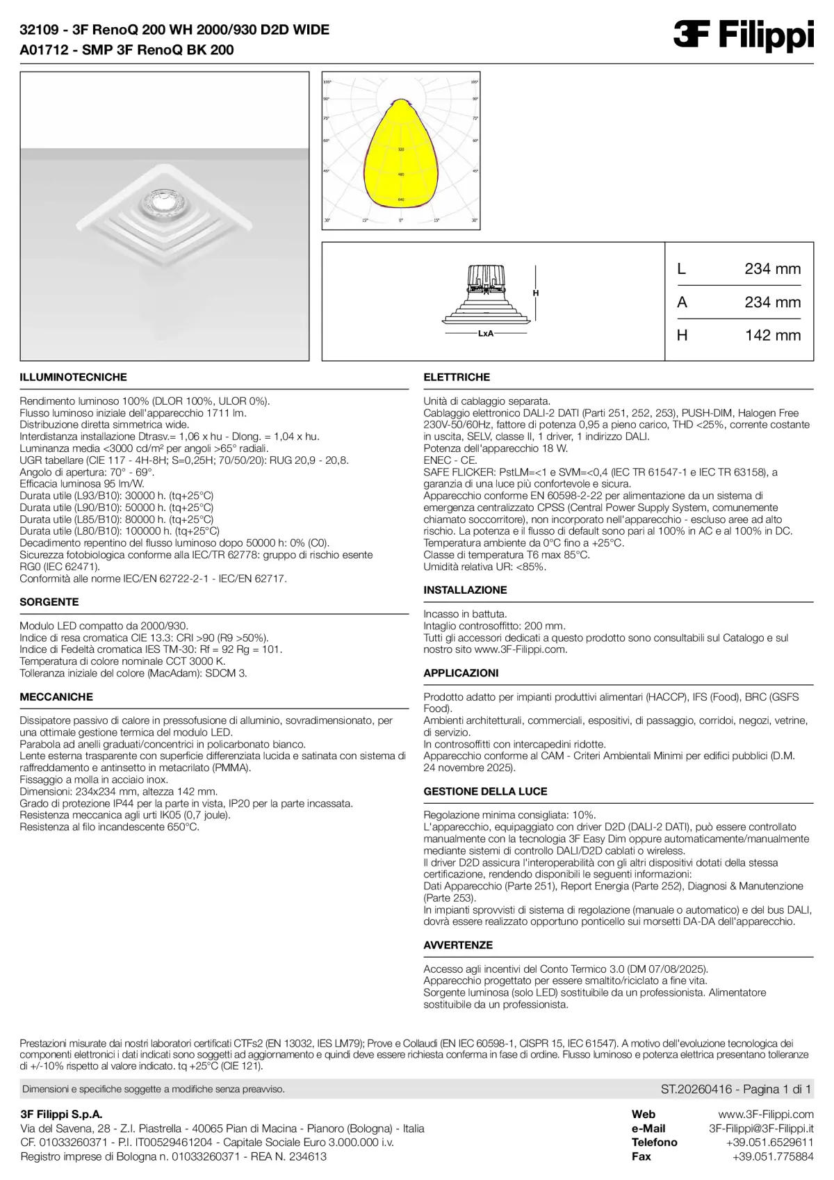 32109+A01712 - 3F RenoQ 200 WH 2000-930 D2D WIDE + SMP BK - Datasheet - it