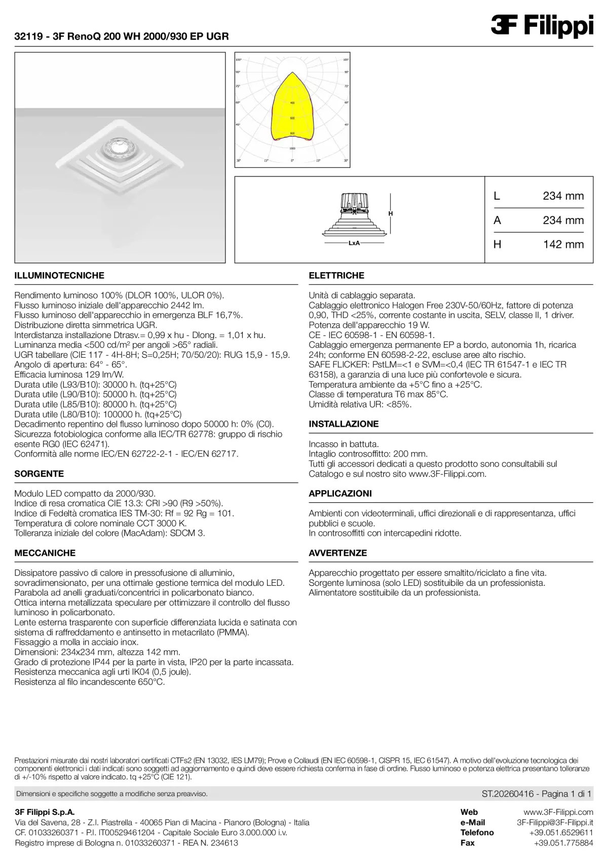 32119 - 3F RenoQ 200 WH 2000-930 EP UGR - Datasheet - it