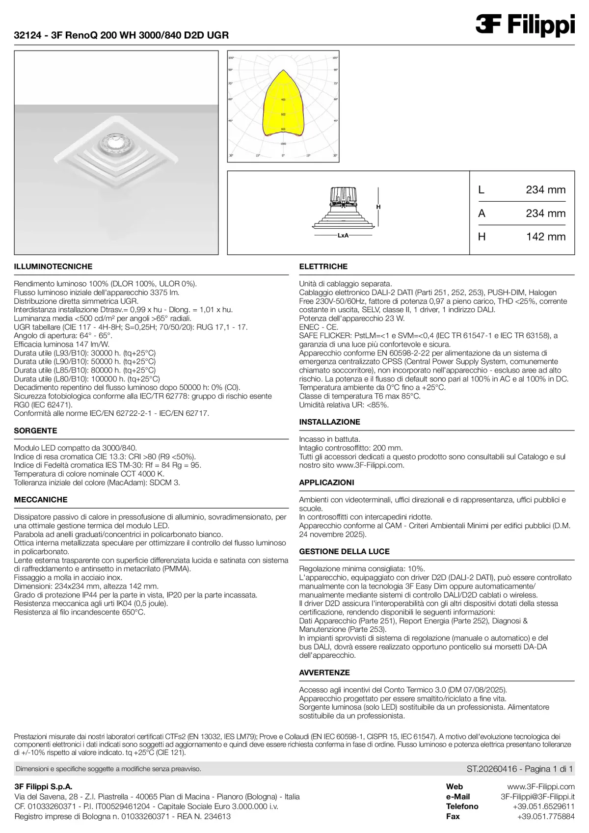 32124 - 3F RenoQ 200 WH 3000-840 D2D UGR - Datasheet - it
