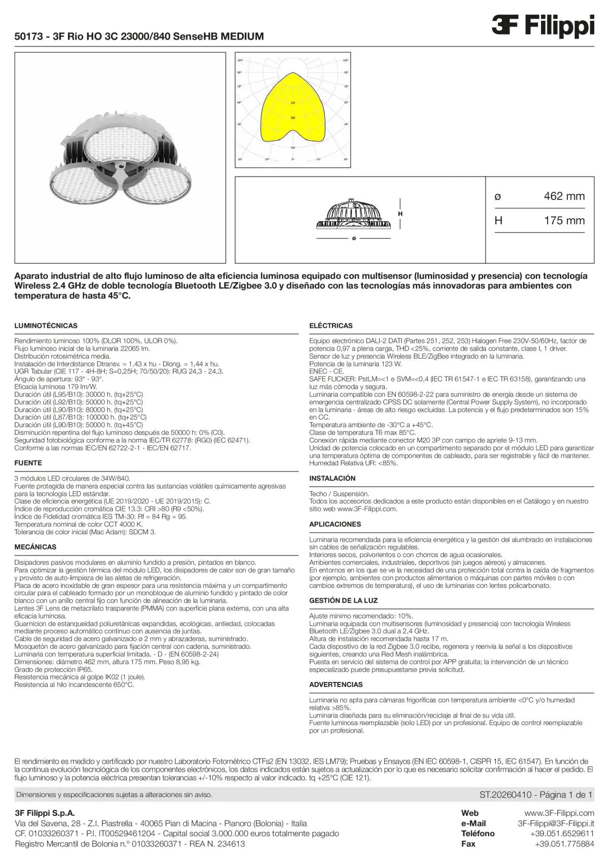 50173 - 3F Rio HO 3C 23000-840 SenseHB MEDIUM - Datasheet - es