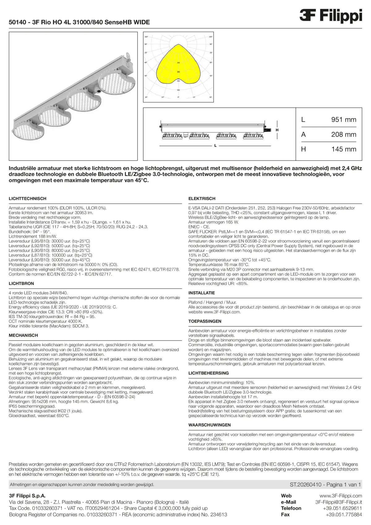 50140 - 3F Rio HO 4L 31000-840 SenseHB WIDE - Datasheet - nl