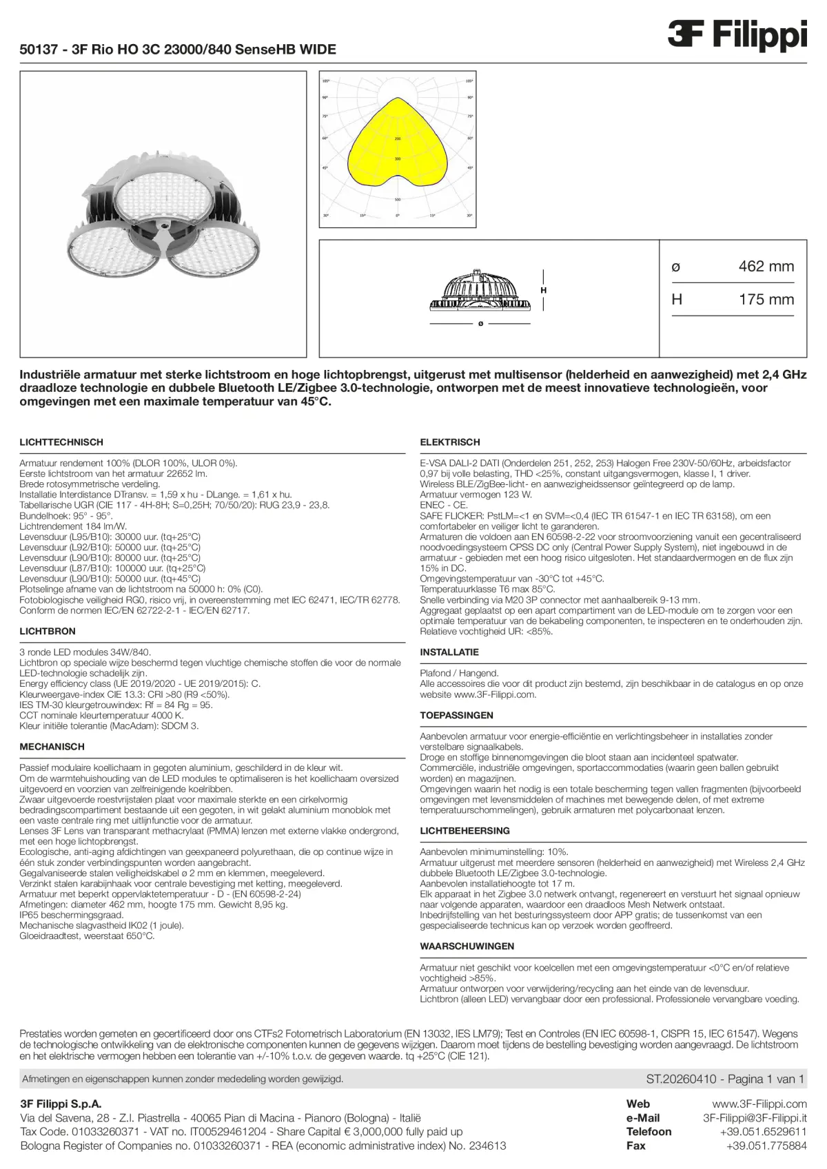 50137 - 3F Rio HO 3C 23000-840 SenseHB WIDE - Datasheet - nl