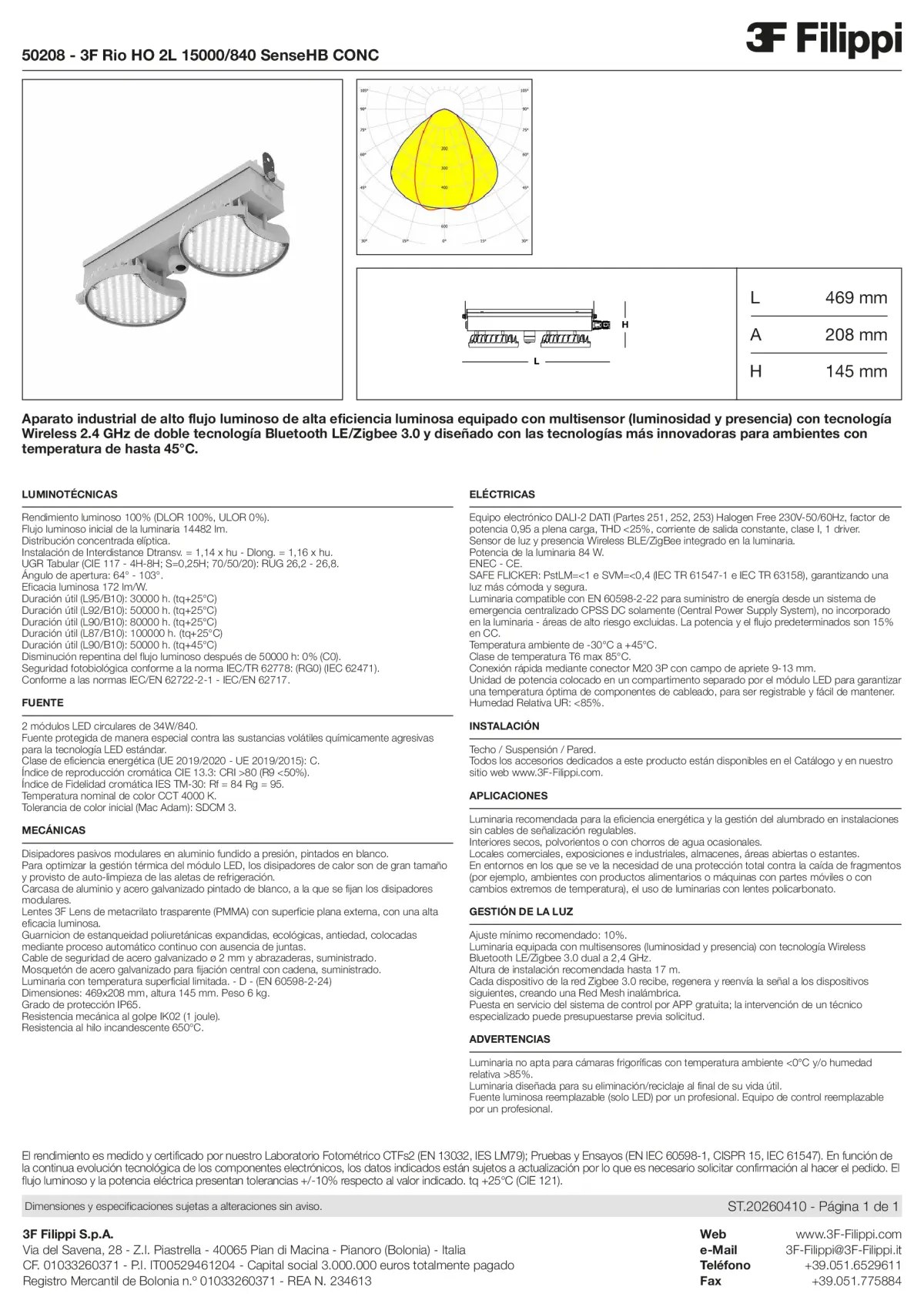 50208 - 3F Rio HO 2L 15000-840 SenseHB CONC - Datasheet - es