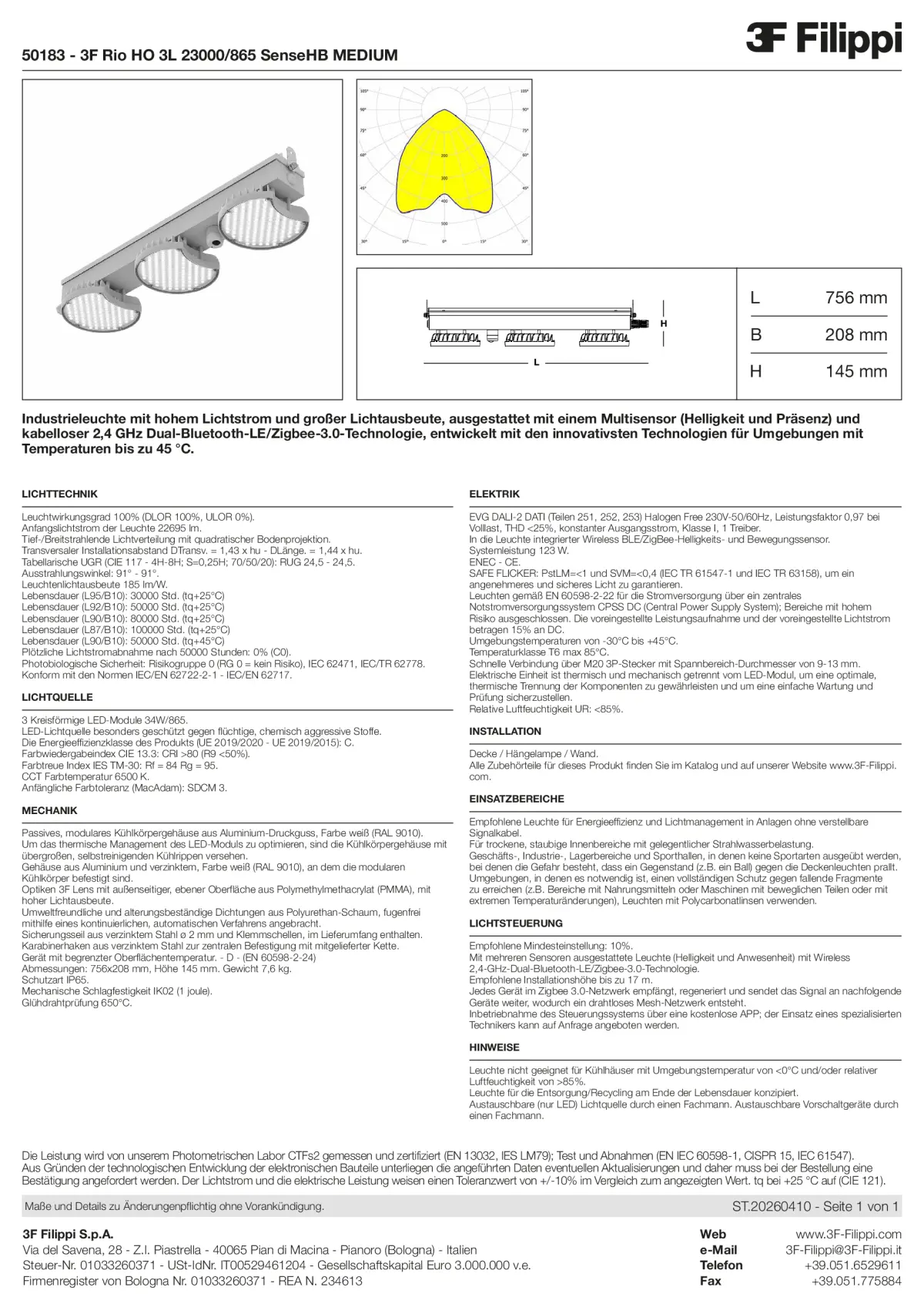50183 - 3F Rio HO 3L 23000-865 SenseHB MEDIUM - Datasheet - de