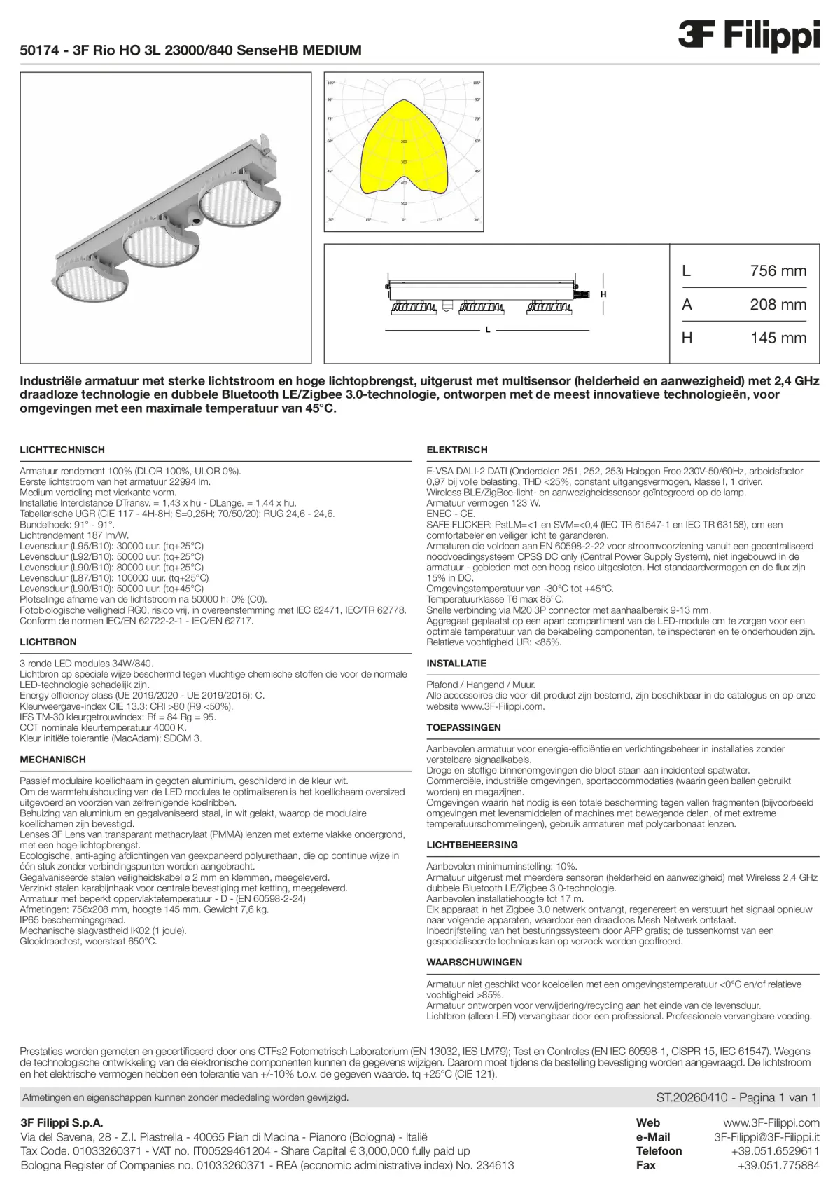 50174 - 3F Rio HO 3L 23000-840 SenseHB MEDIUM - Datasheet - nl