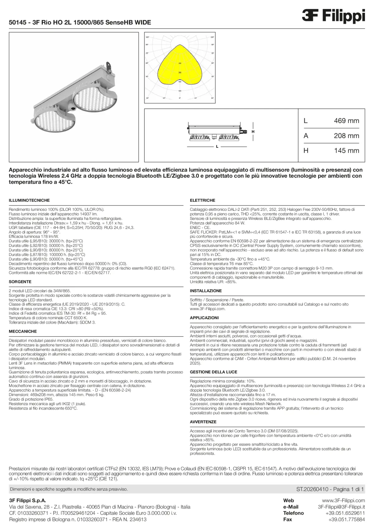 50145 - 3F Rio HO 2L 15000-865 SenseHB WIDE - Datasheet - it