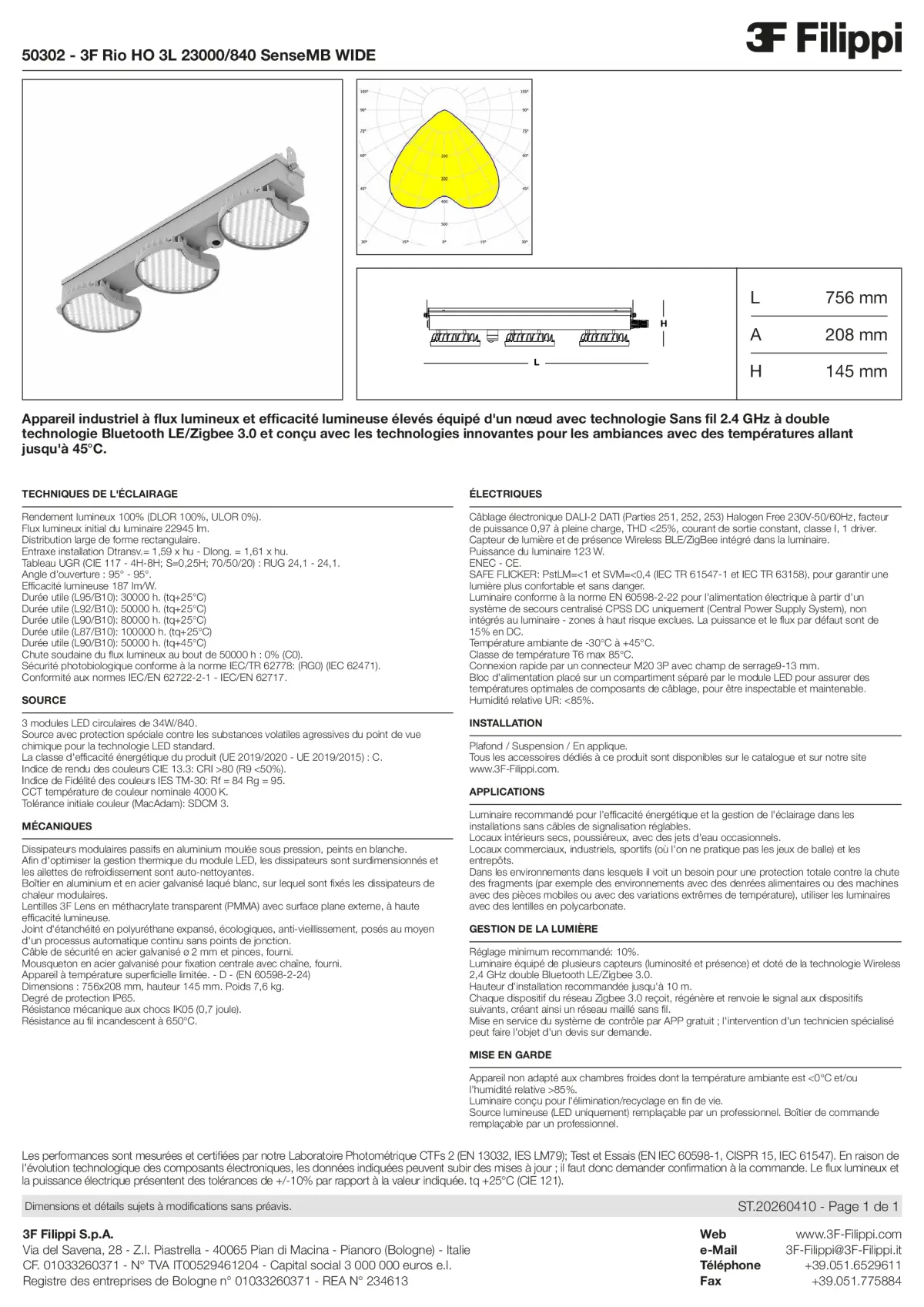 50302 - 3F Rio HO 3L 23000-840 SenseMB WIDE - Datasheet - fr