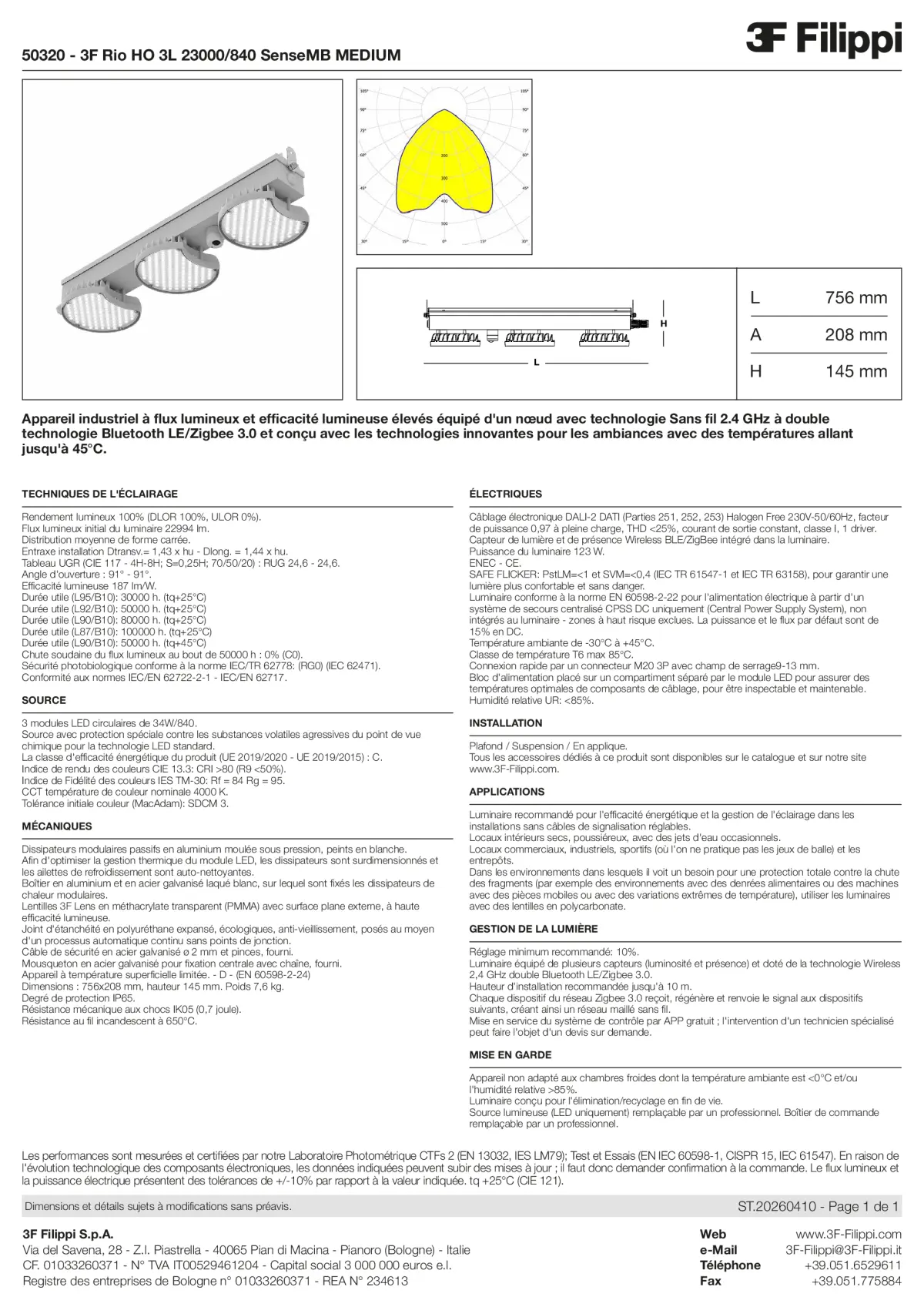 50320 - 3F Rio HO 3L 23000-840 SenseMB MEDIUM - Datasheet - fr