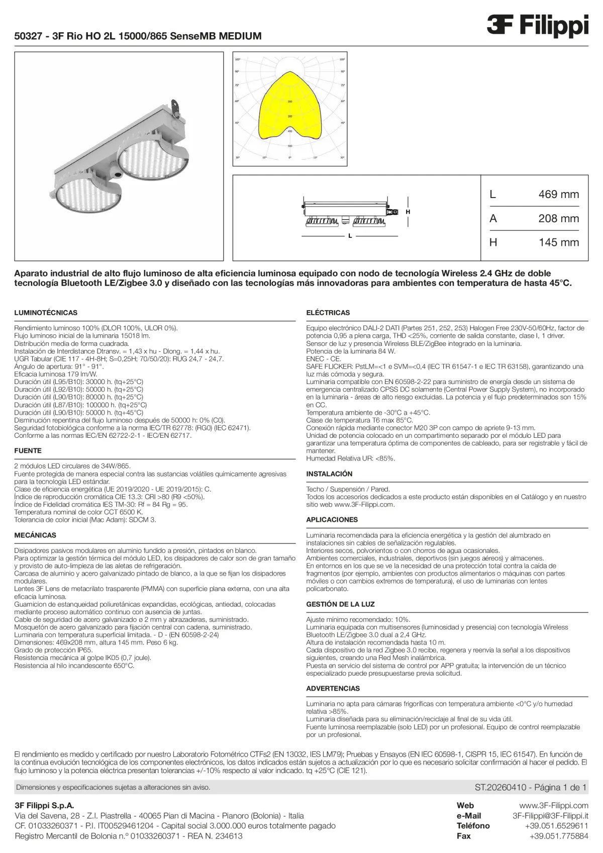 50327 - 3F Rio HO 2L 15000-865 SenseMB MEDIUM - Datasheet - es