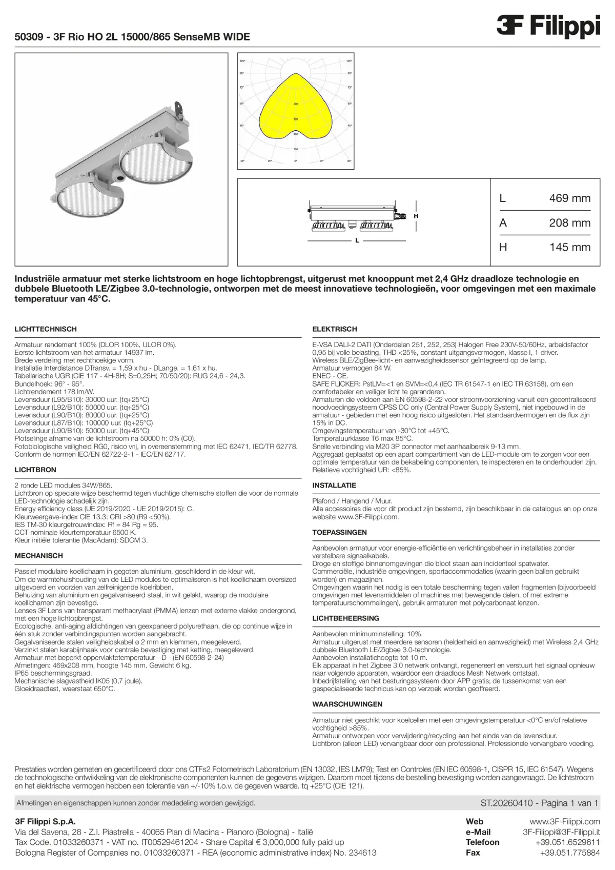 50309 - 3F Rio HO 2L 15000-865 SenseMB WIDE - Datasheet - nl