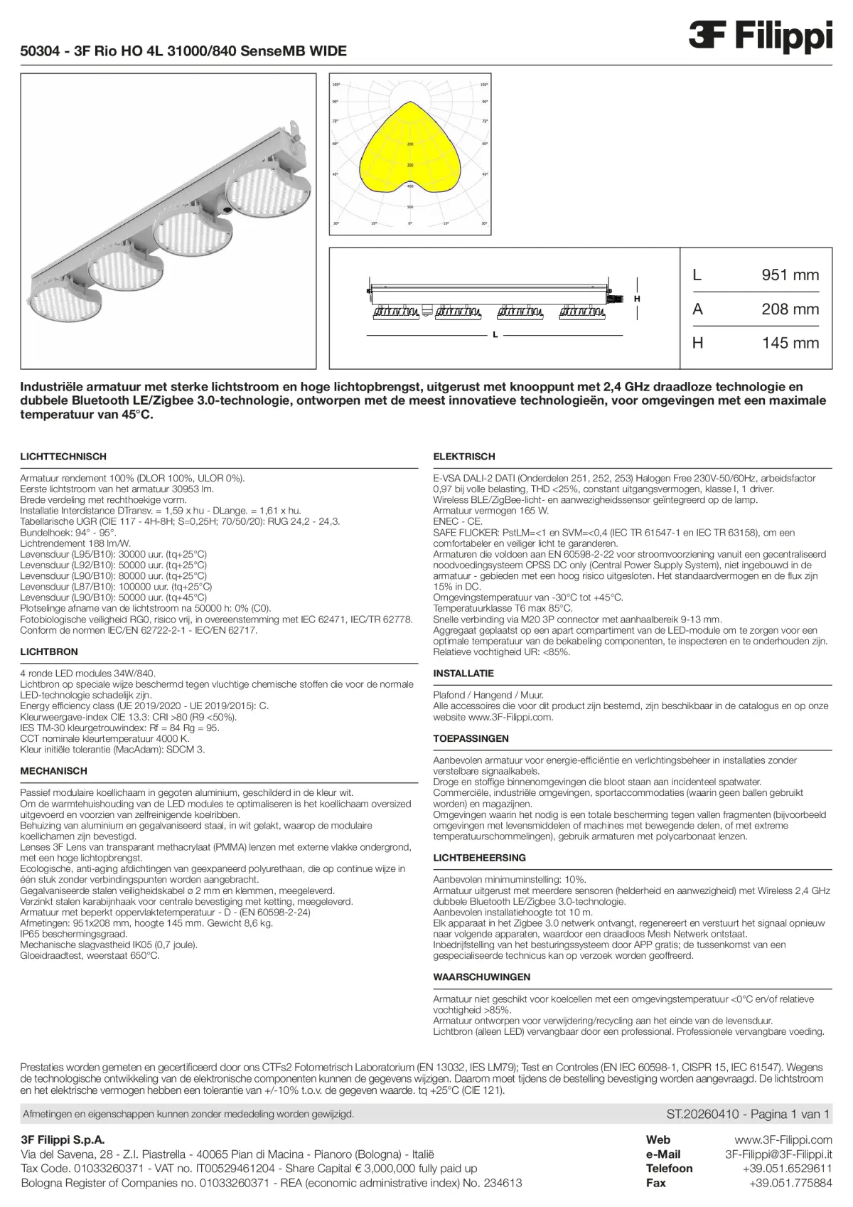 50304 - 3F Rio HO 4L 31000-840 SenseMB WIDE - Datasheet - nl