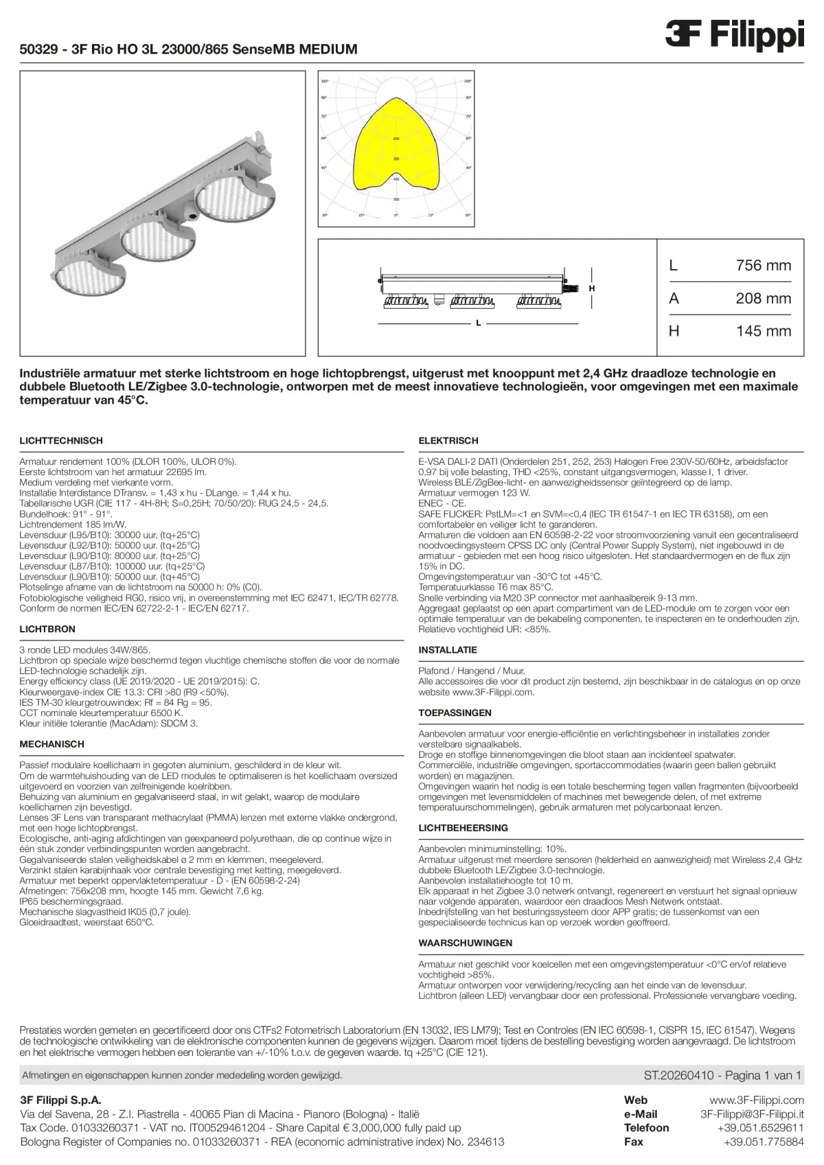 50329 - 3F Rio HO 3L 23000-865 SenseMB MEDIUM - Datasheet - nl