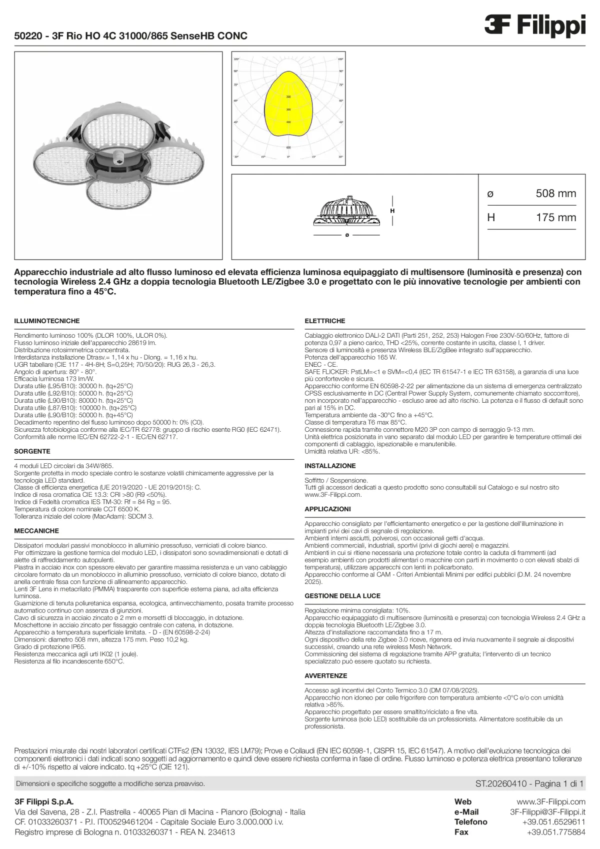 50220 - 3F Rio HO 4C 31000-865 SenseHB CONC - Datasheet - it