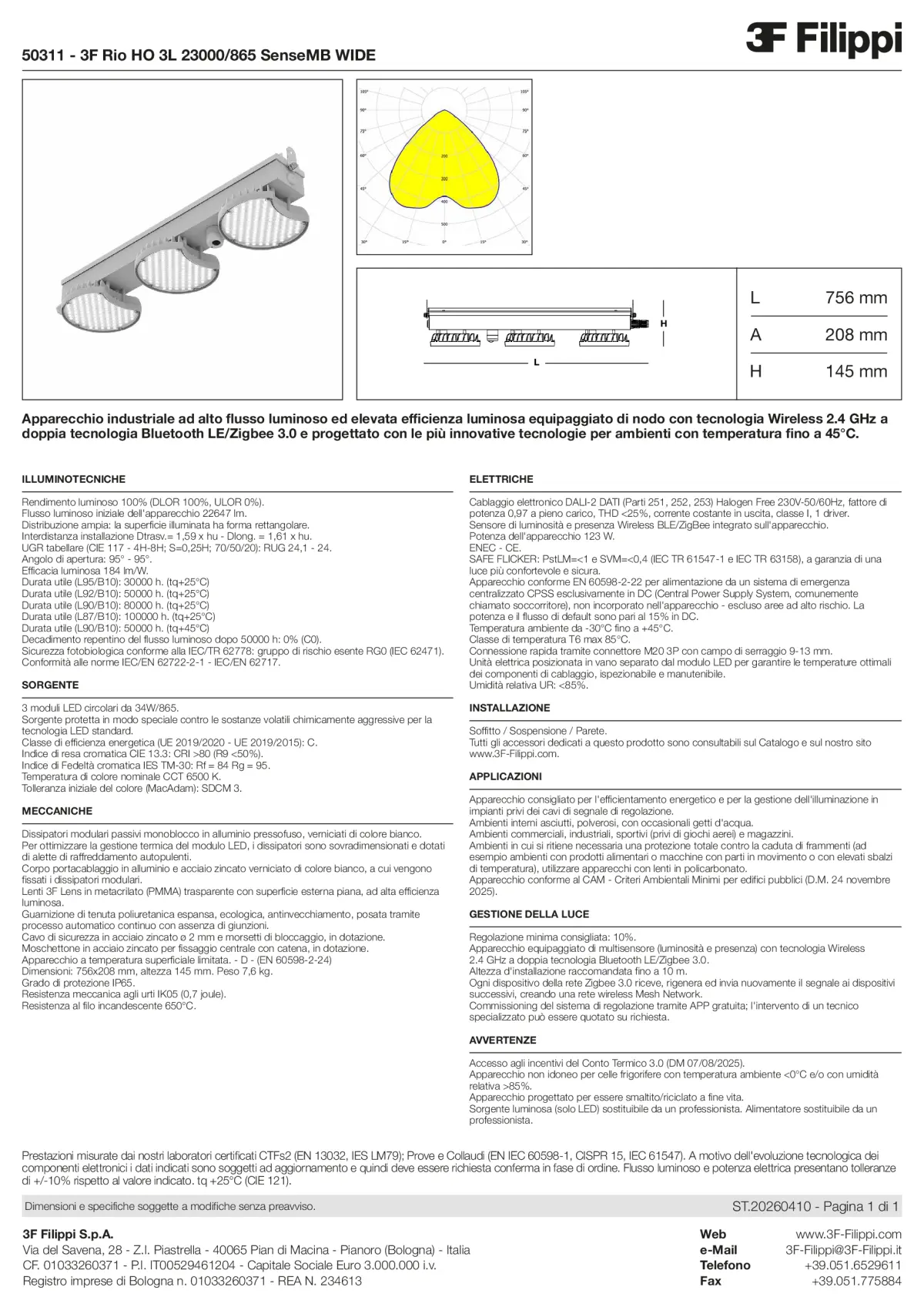 50311 - 3F Rio HO 3L 23000-865 SenseMB WIDE - Datasheet - it