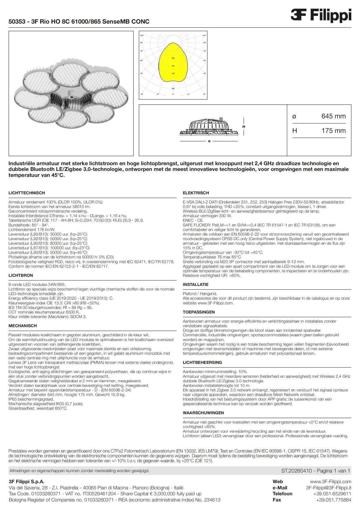 50353 - 3F Rio HO 8C 61000-865 SenseMB CONC - Datasheet - nl