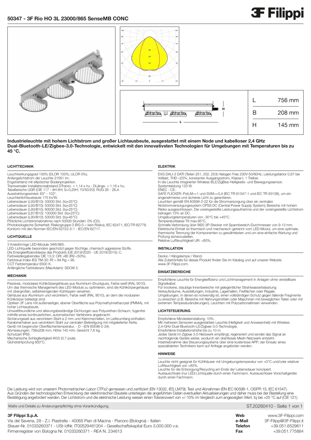 50347 - 3F Rio HO 3L 23000-865 SenseMB CONC - Datasheet - de
