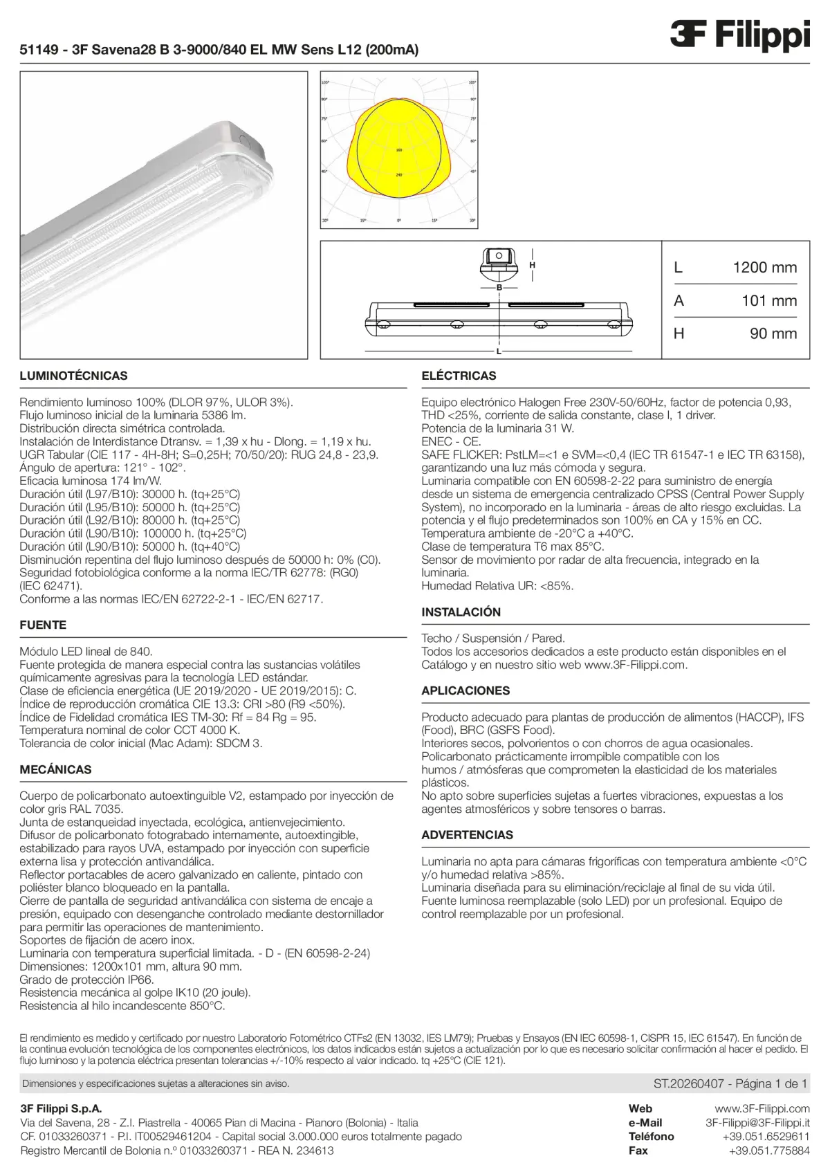 51149 - 3F Savena28 B 3-9000-840 EL MW Sens L12 (200mA) - Datasheet - es