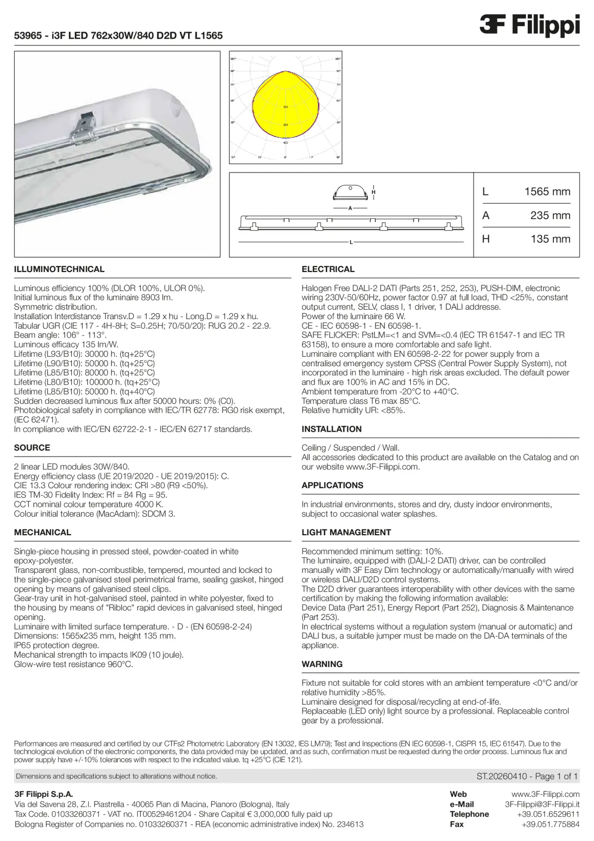 53965 - i3F LED 762x30W-840 D2D VT L1565 - Datasheet - en