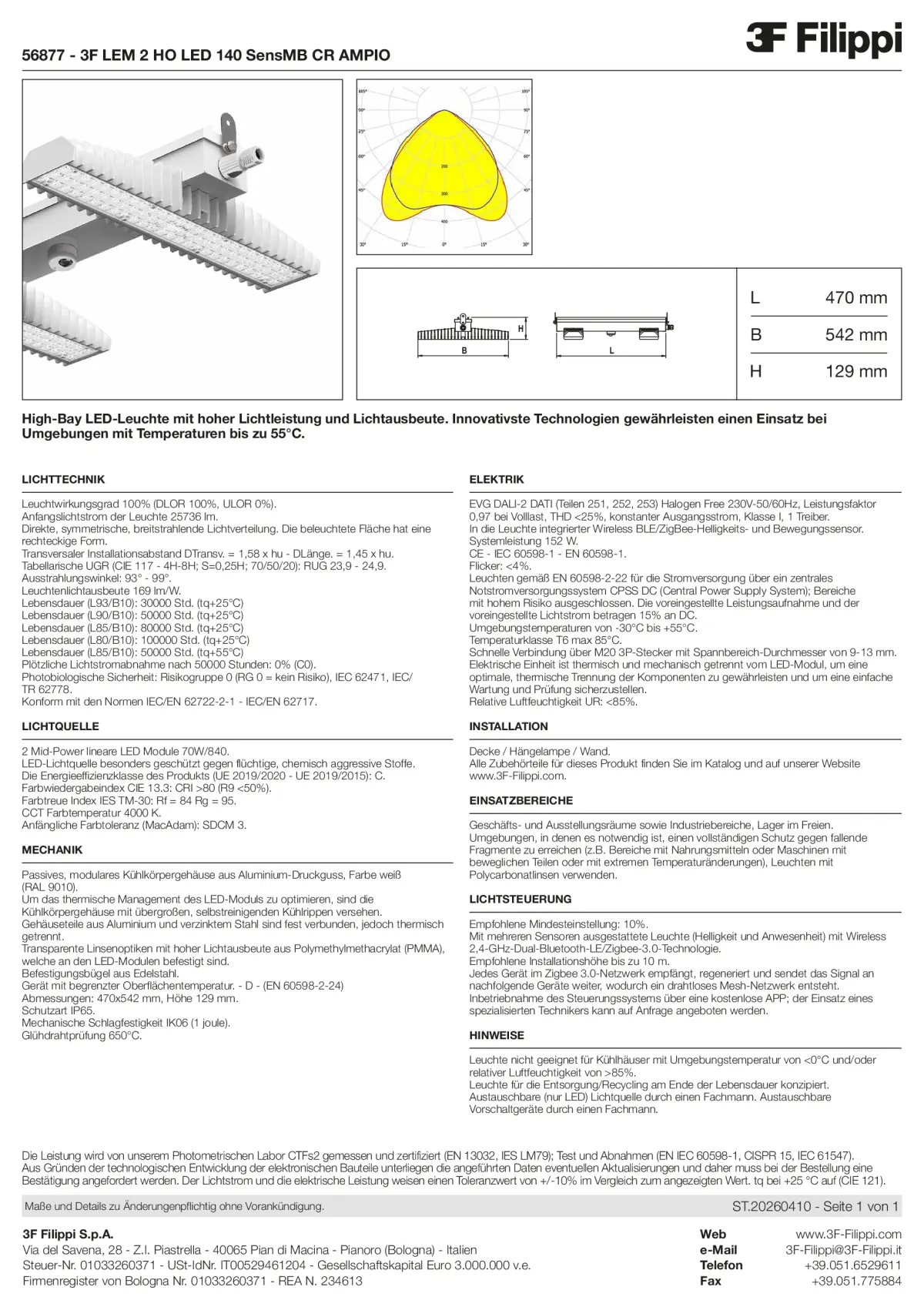 56877 - 3F LEM 2 HO LED 140 SensMB CR AMPIO - Datasheet - de