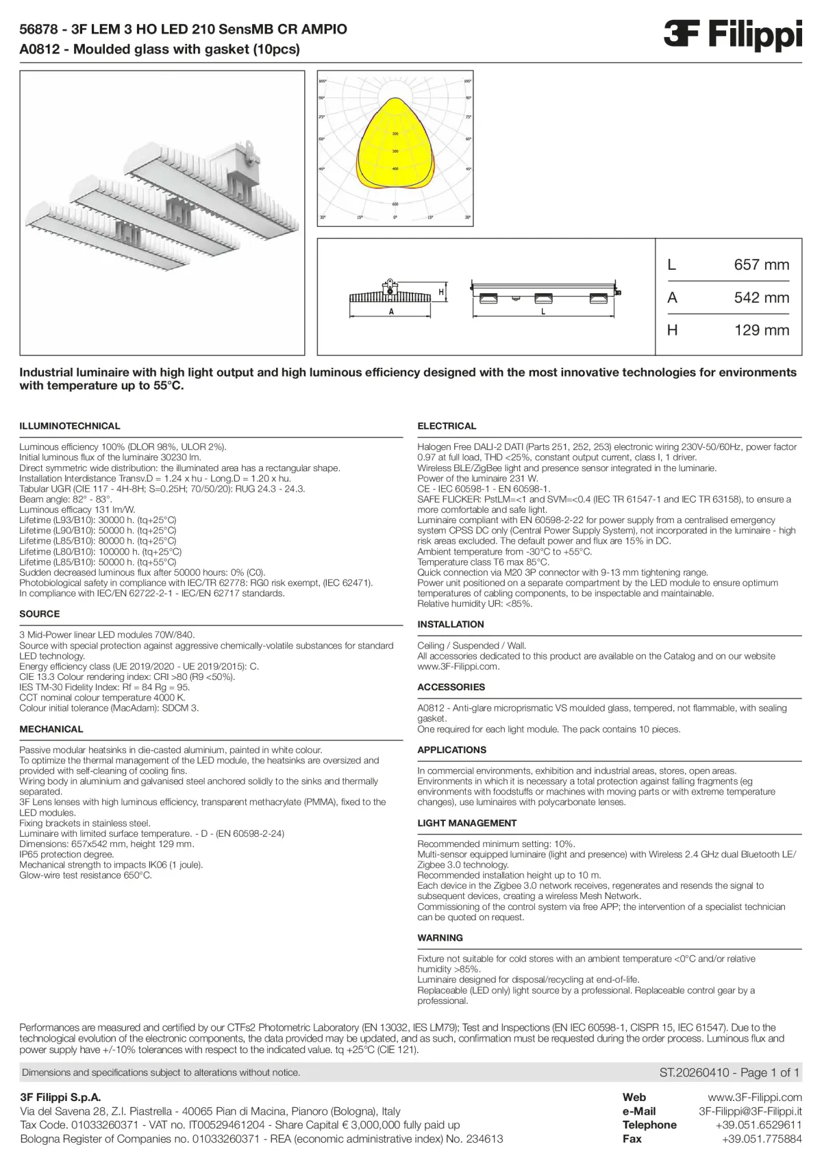56878+A0812 - 3F LEM 3 HO LED 210 SensMB CR AMPIO + VS - Datasheet - en