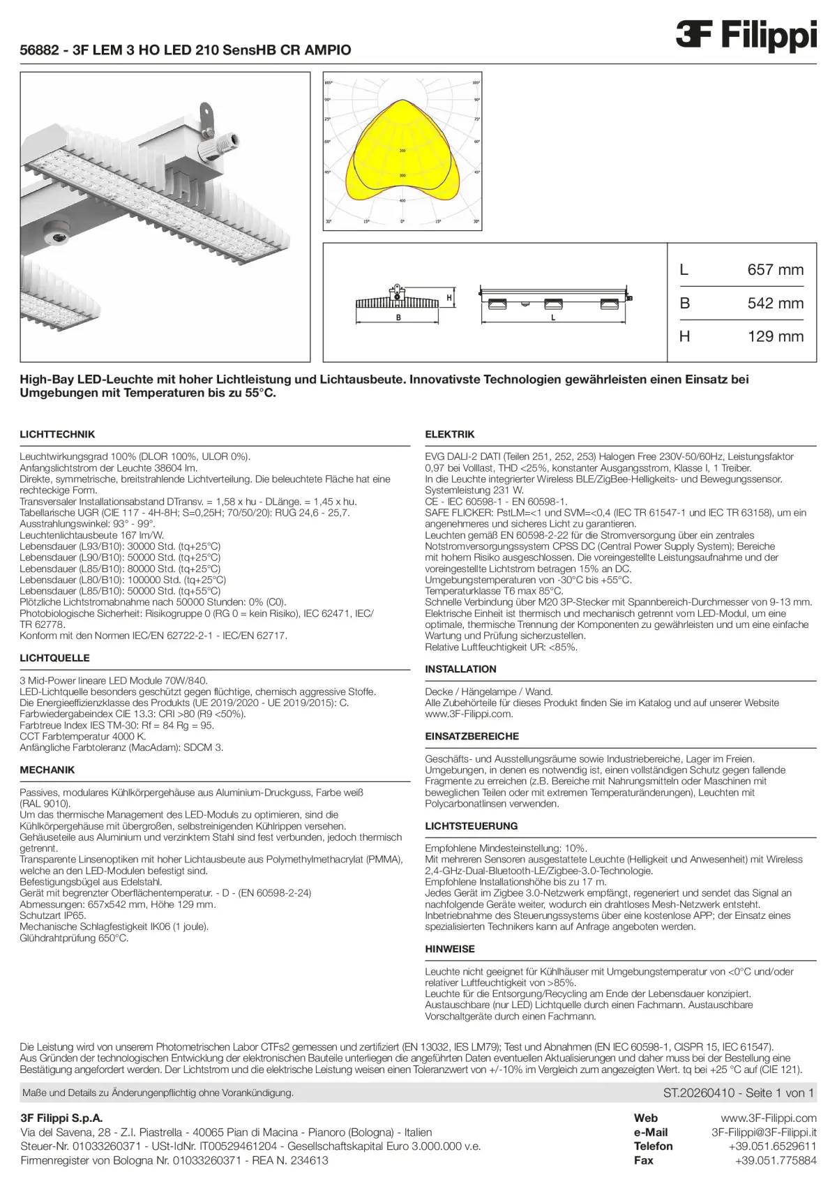 56882 - 3F LEM 3 HO LED 210 SensHB CR AMPIO - Datasheet - de