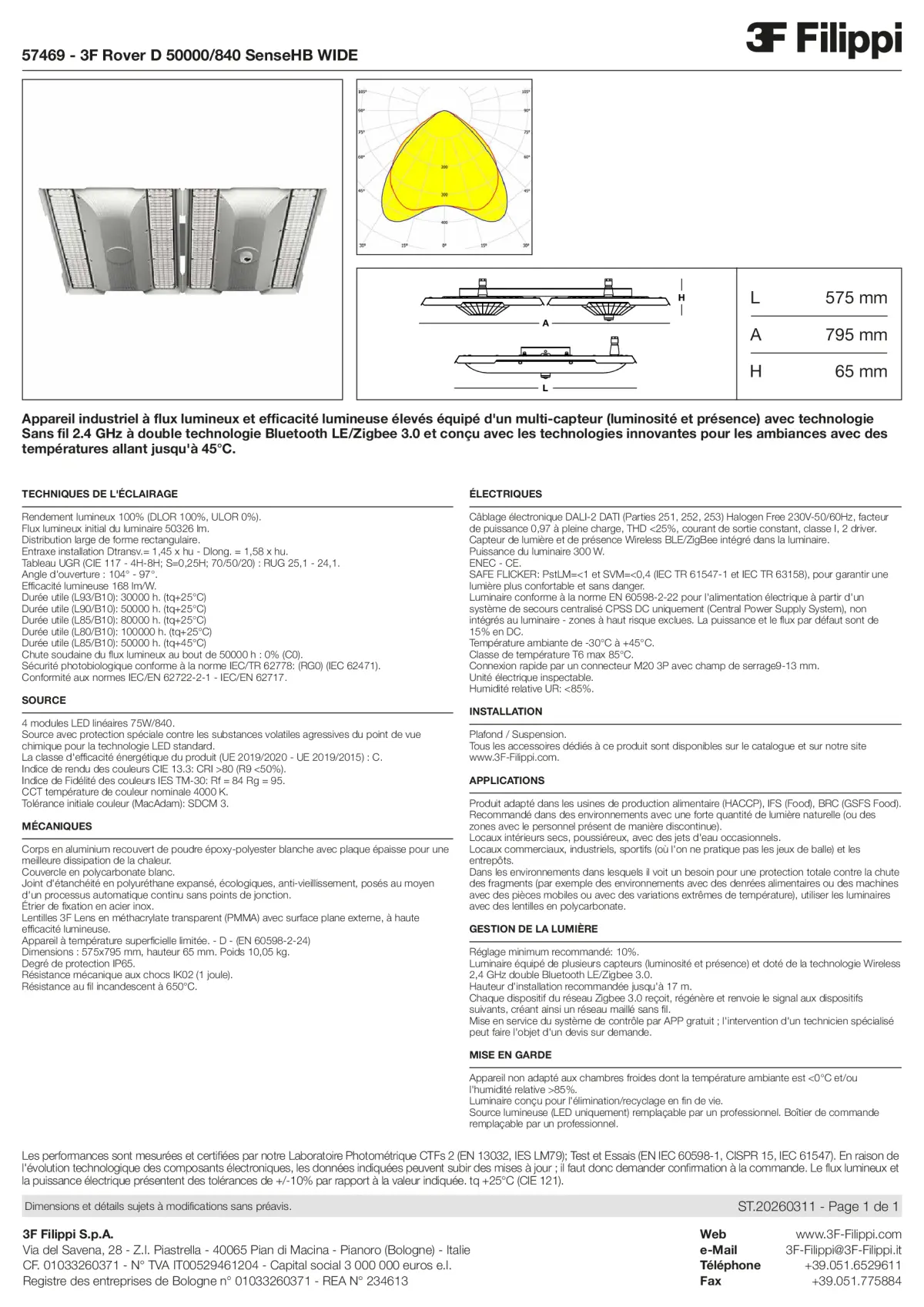 57469 - 3F Rover D 50000-840 SenseHB WIDE - Datasheet - fr