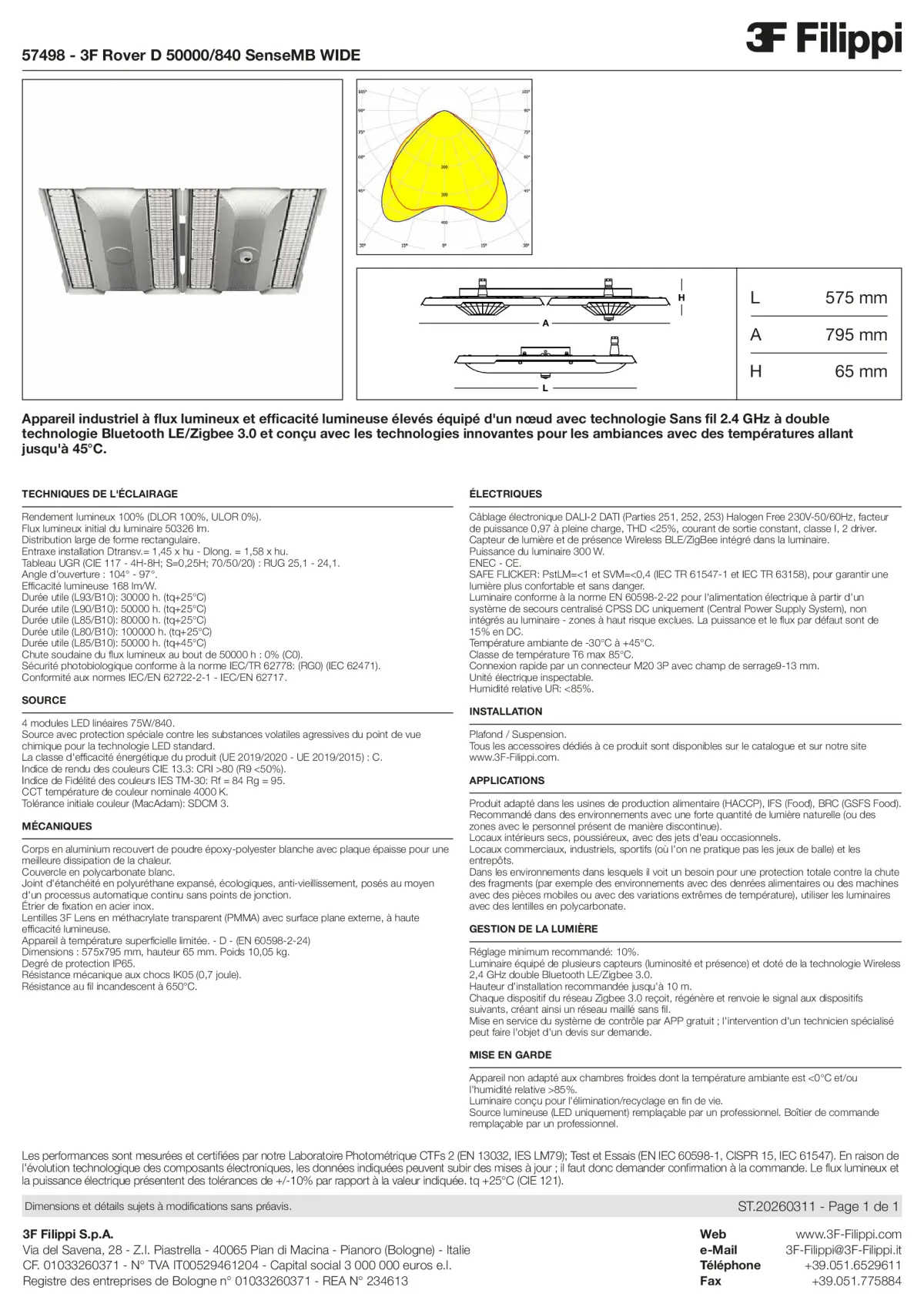 57498 - 3F Rover D 50000-840 SenseMB WIDE - Datasheet - fr