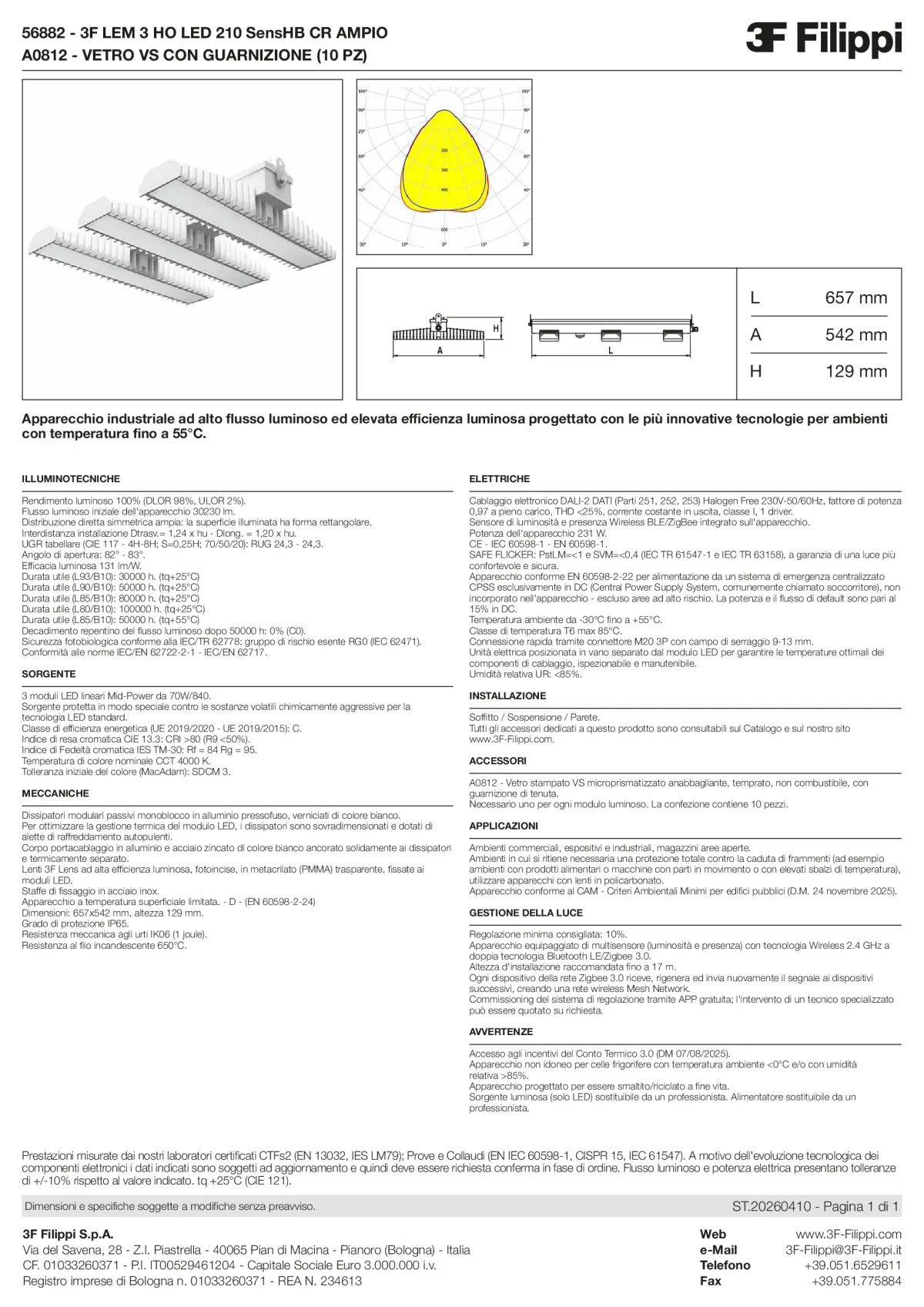 56882+A0812 - 3F LEM 3 HO LED 210 SensHB CR AMPIO + VS - Datasheet - it