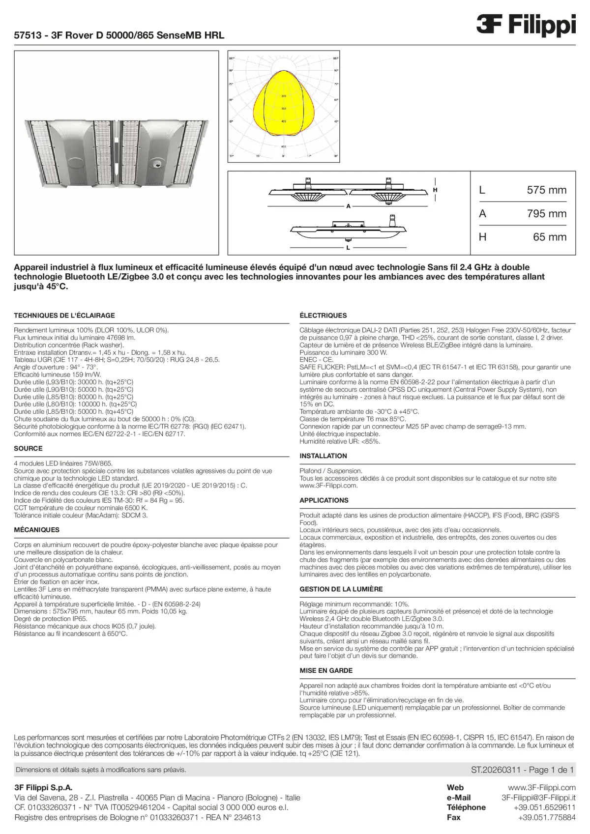 57513 - 3F Rover D 50000-865 SenseMB HRL - Datasheet - fr