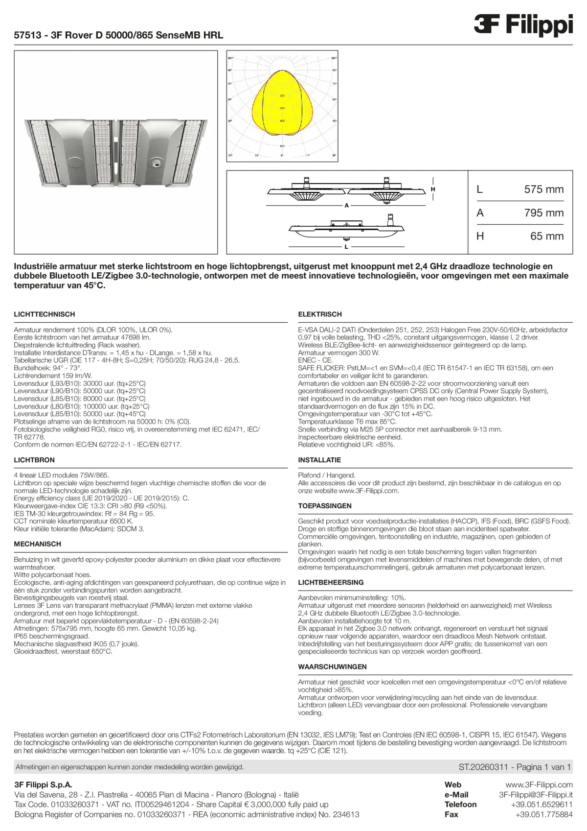 57513 - 3F Rover D 50000-865 SenseMB HRL - Datasheet - nl