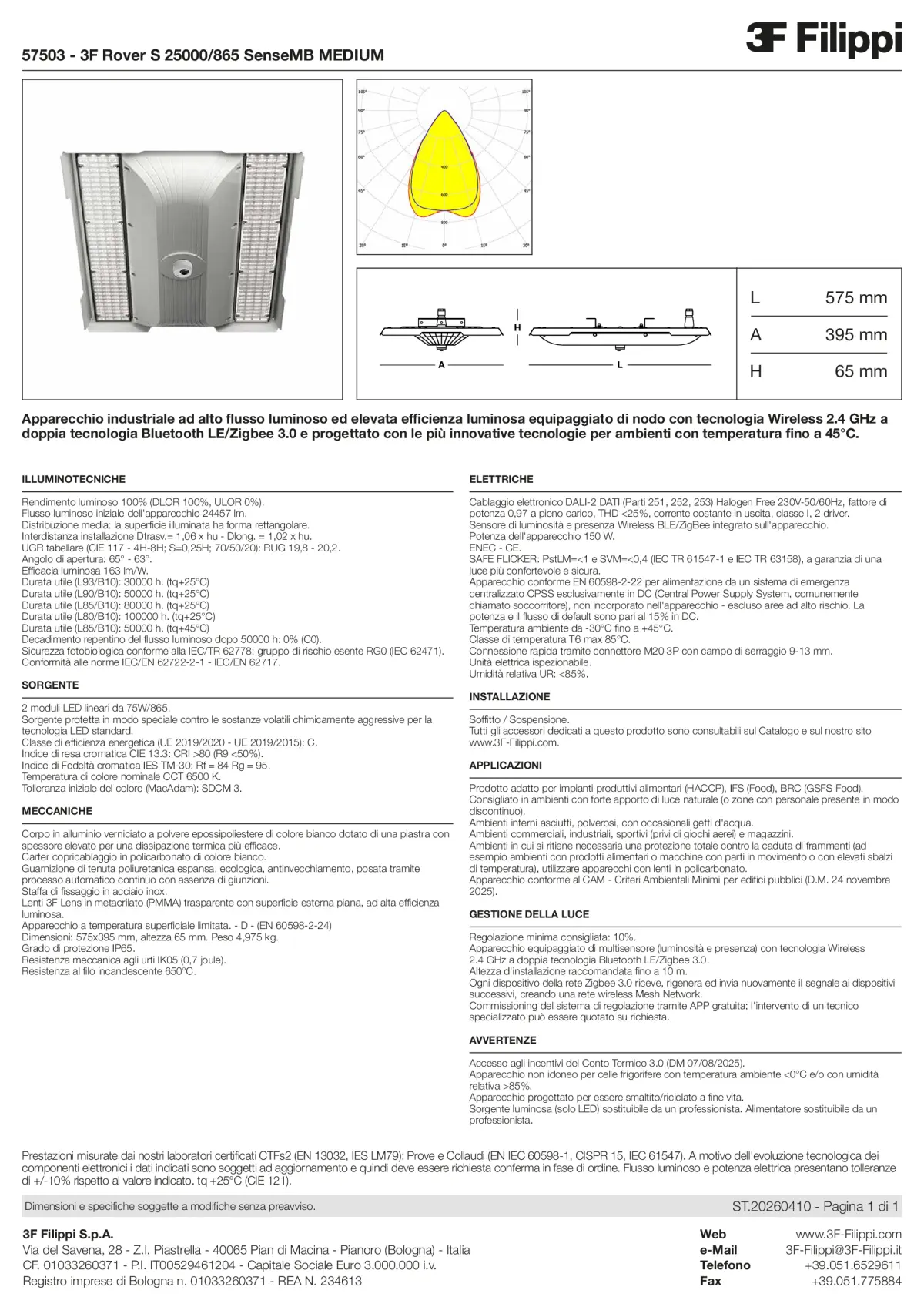 57503 - 3F Rover S 25000-865 SenseMB MEDIUM - Datasheet - it