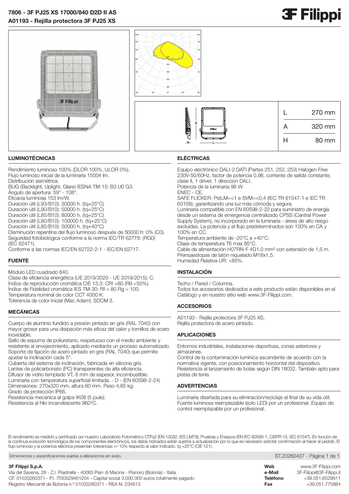 7806+A01193 - 3F PJ25 XS 17000-840 D2D II AS + GRS - Datasheet - es