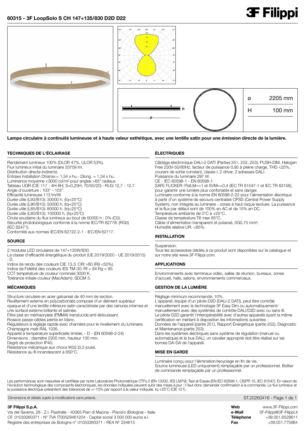 60315 - 3F LoopSolo S CH 147+135-830 D2D D22 - Datasheet - fr