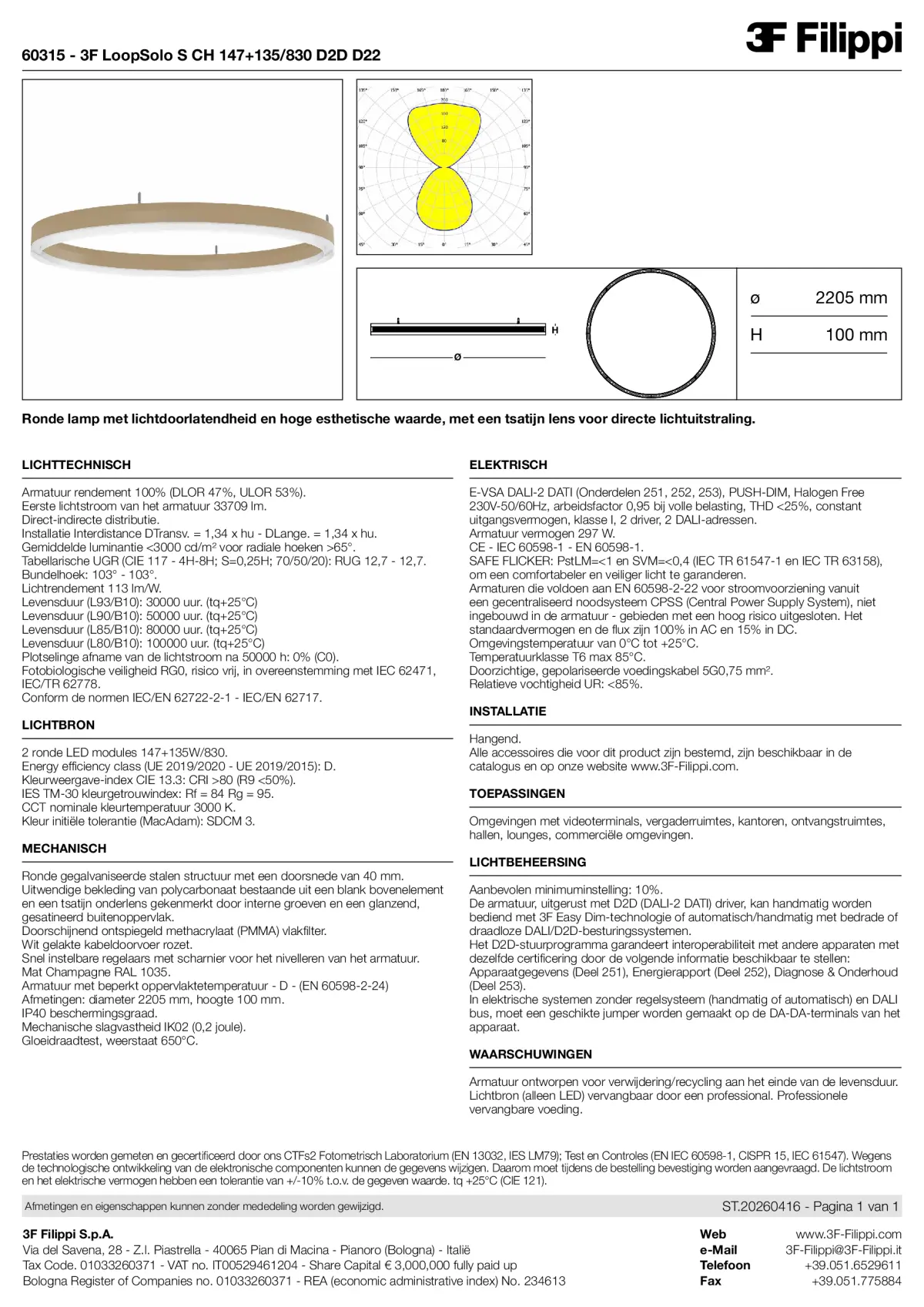 60315 - 3F LoopSolo S CH 147+135-830 D2D D22 - Datasheet - nl