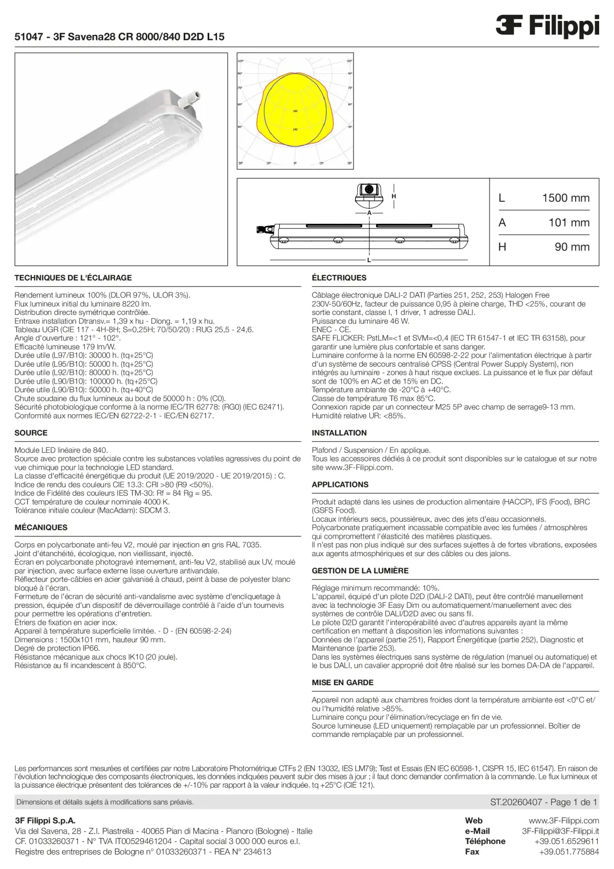 51047 - 3F Savena28 CR 8000-840 D2D L15 - Datasheet - fr