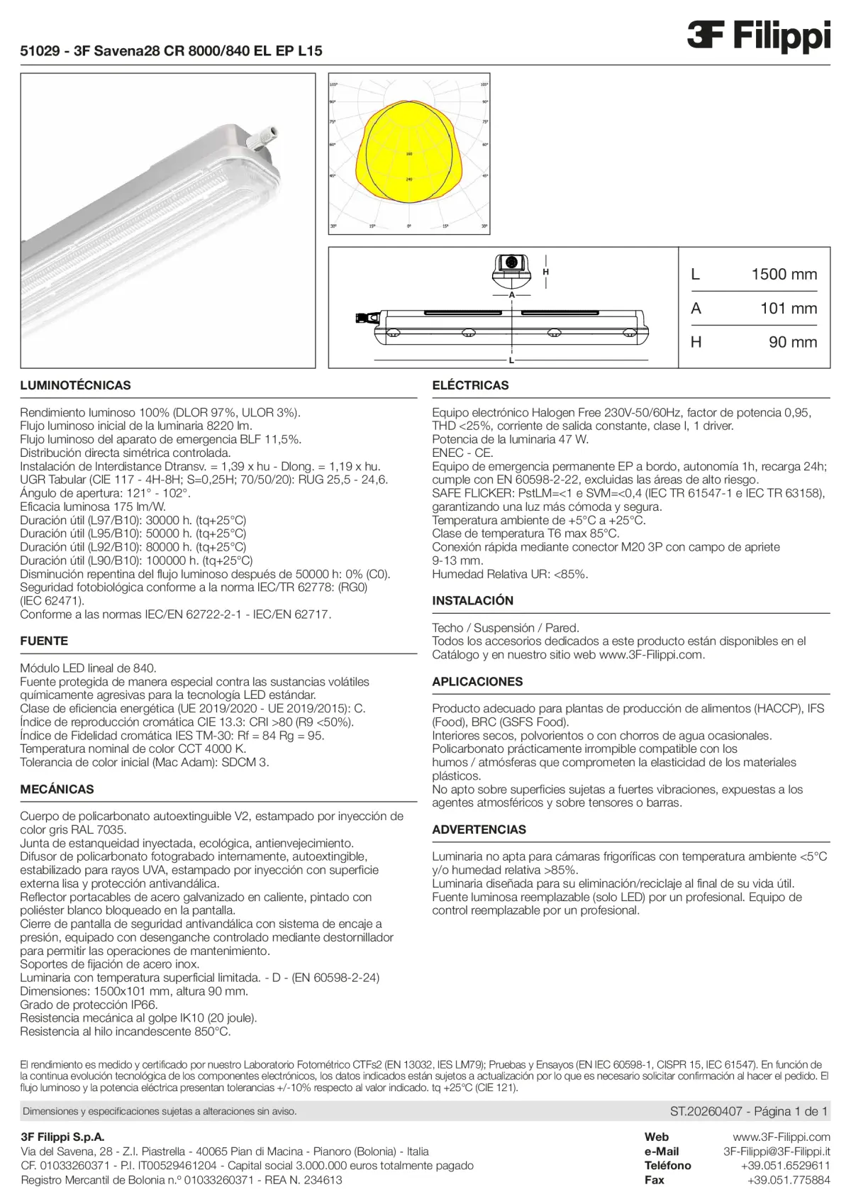 51029 - 3F Savena28 CR 8000-840 EL EP L15 - Datasheet - es