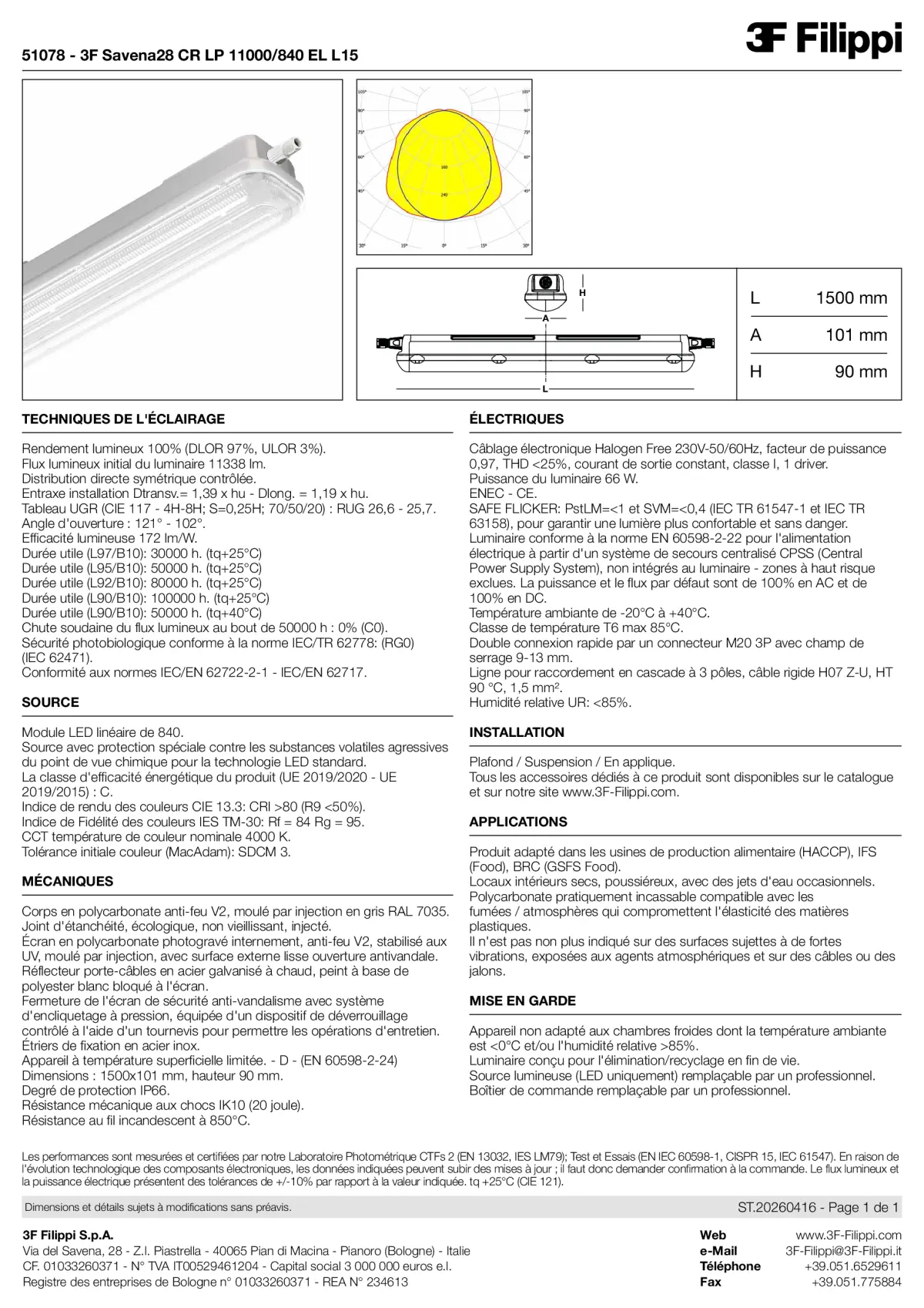 51078 - 3F Savena28 CR LP 11000-840 EL L15 - Datasheet - fr