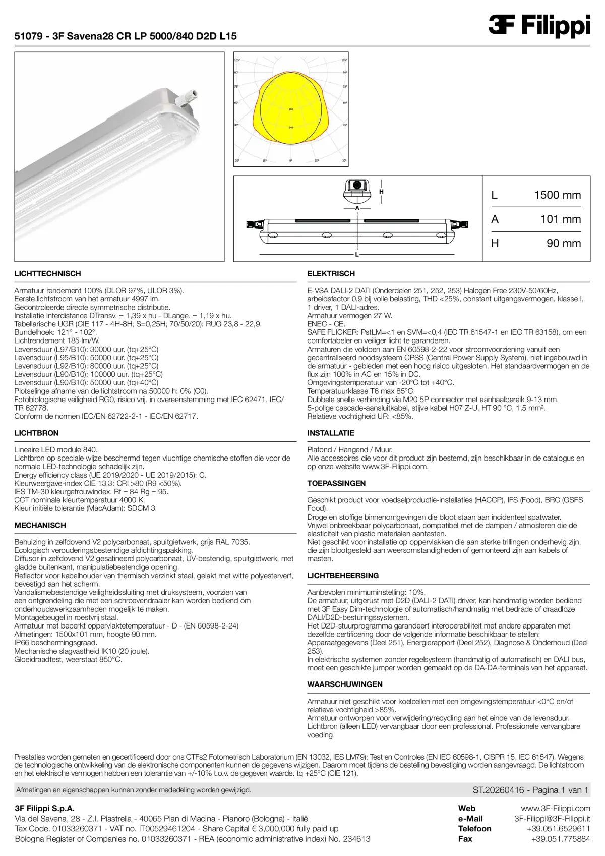 51079 - 3F Savena28 CR LP 5000-840 D2D L15 - Datasheet - nl