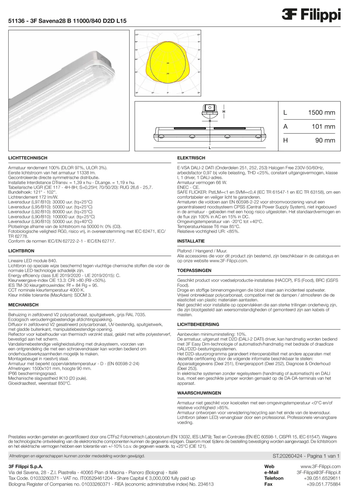 51136 - 3F Savena28 B 11000-840 D2D L15 - Datasheet - nl