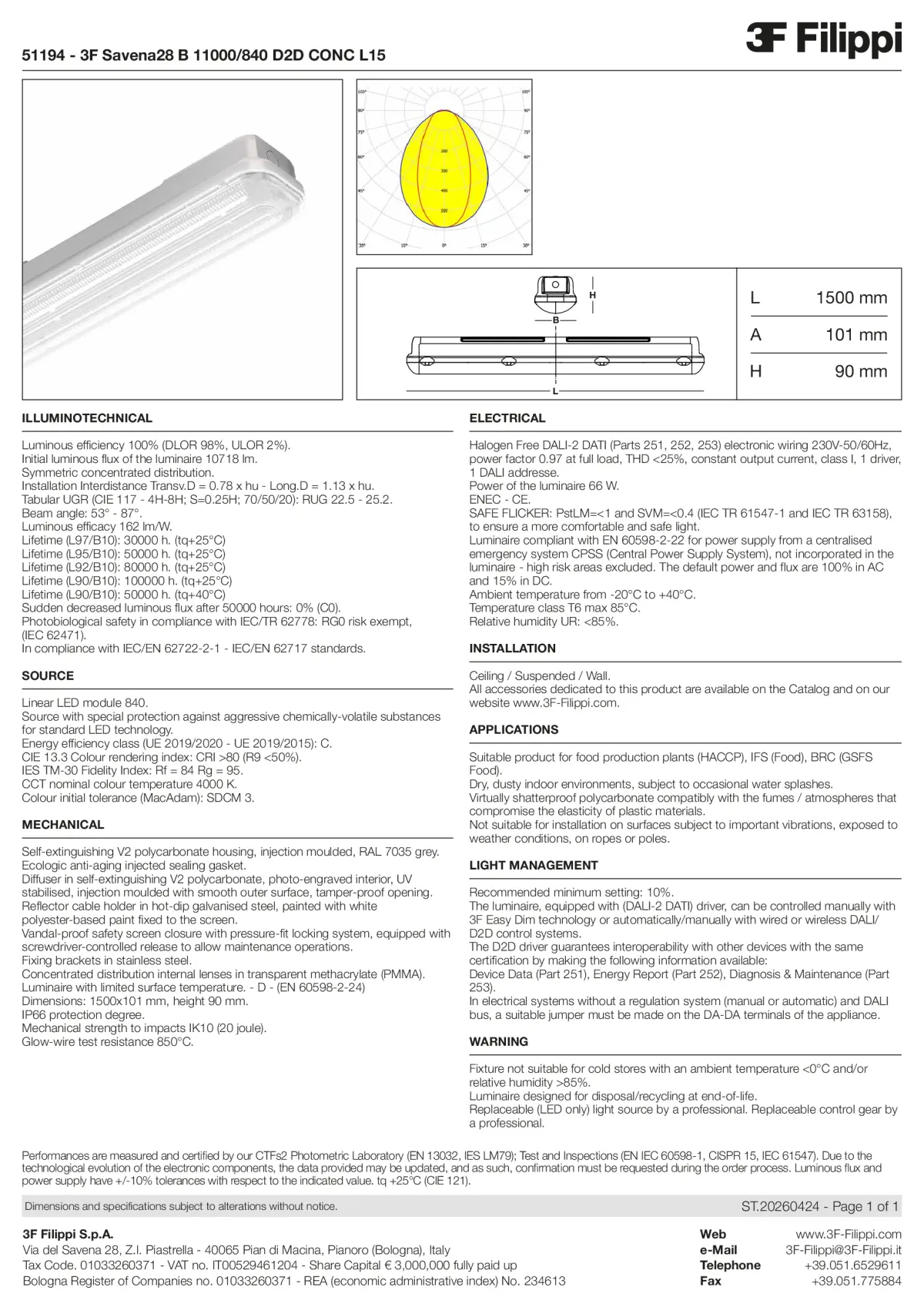 51194 - 3F Savena28 B 11000-840 D2D CONC L15 - Datasheet - en
