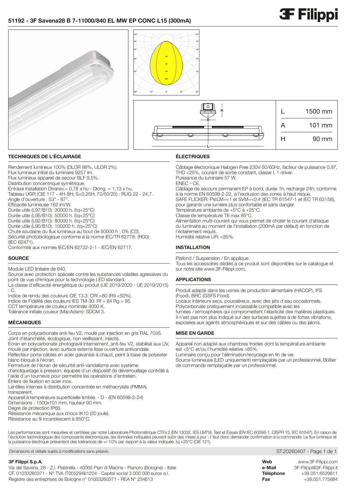51192 - 3F Savena28 B 7-11000-840 EL MW EP CONC L15 (300mA) - Datasheet - fr