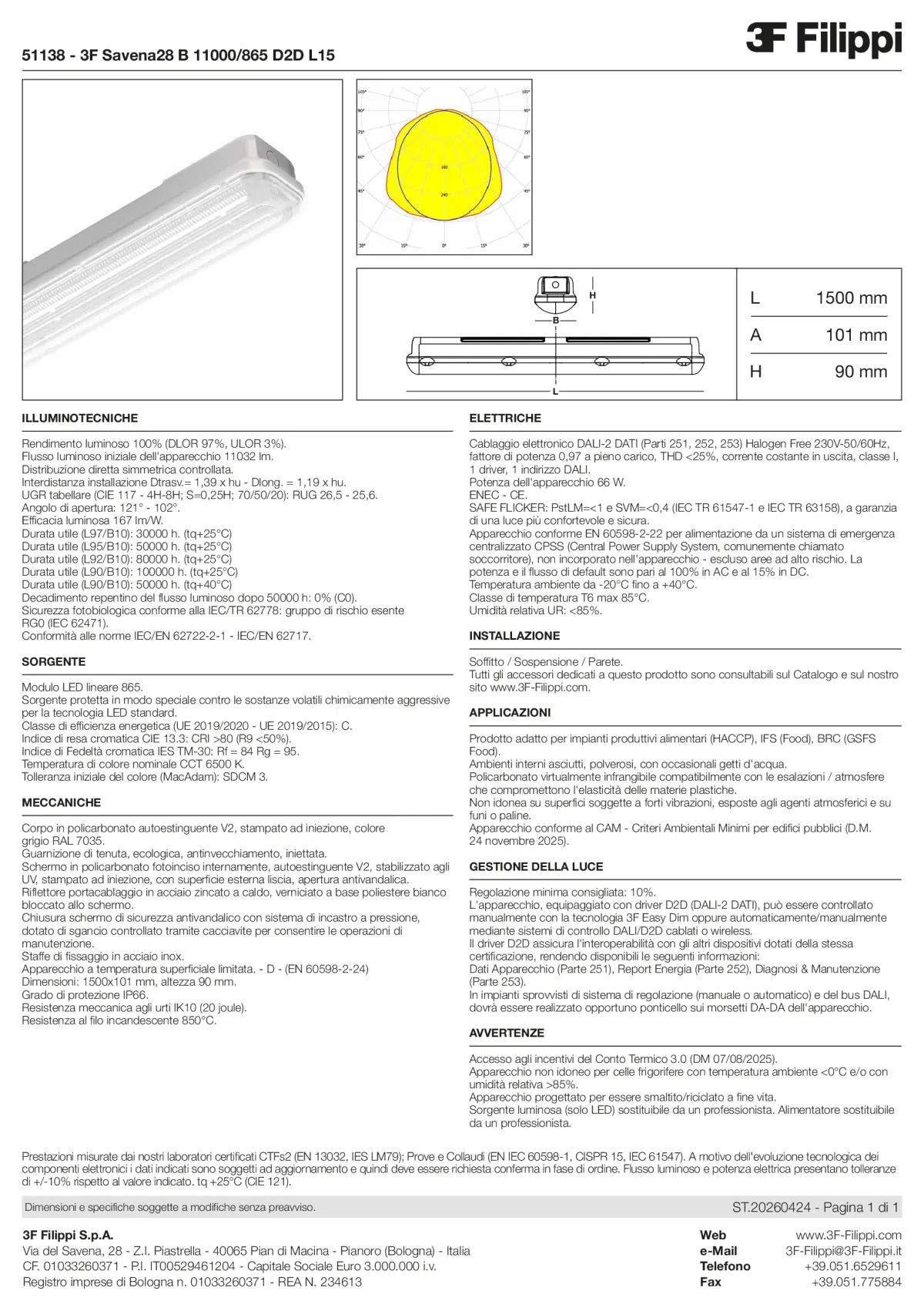 51138 - 3F Savena28 B 11000-865 D2D L15 - Datasheet - it